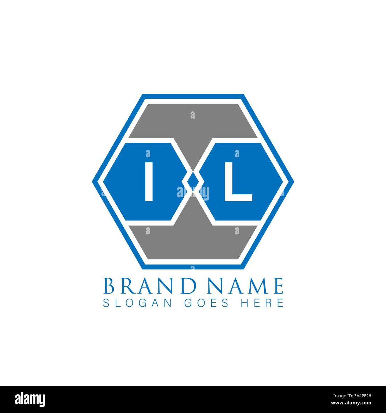 IL Unique modern flat abstract geometric initials vector letter logo design. IL monogram logo. Stock Vector