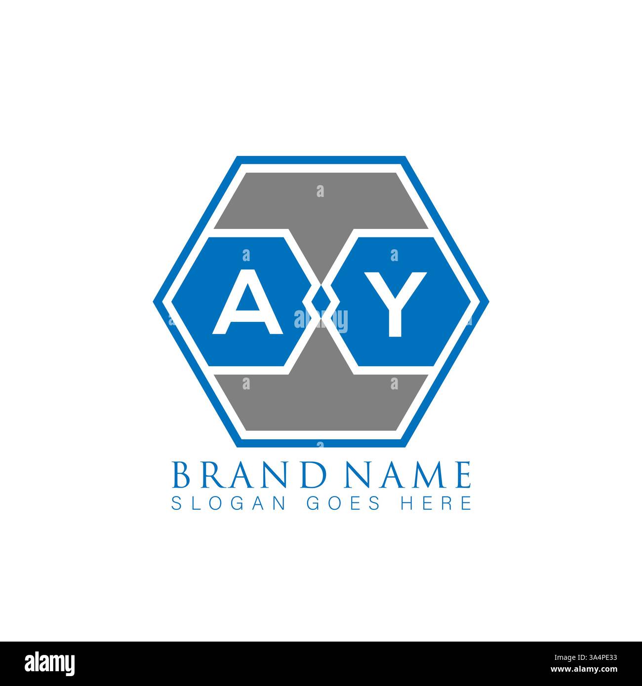 AY Unique modern flat abstract geometric initials vector letter logo design. AY monogram logo. Stock Vector