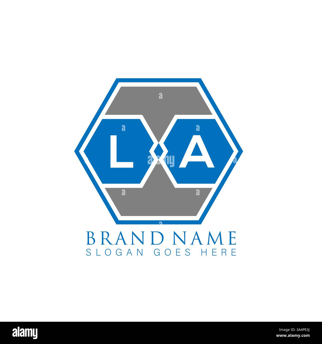 LA Unique modern flat abstract geometric initials vector letter logo design. LA monogram logo. Stock Vector
