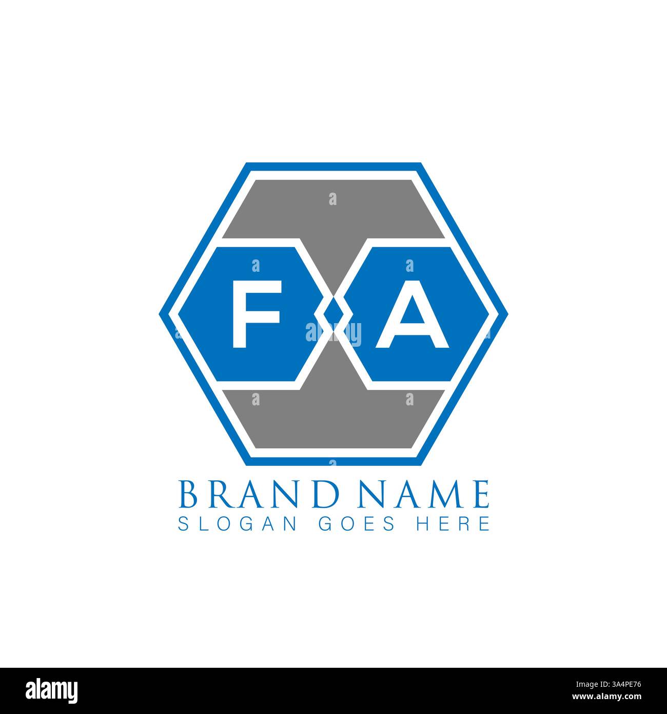FA Unique modern flat abstract geometric initials vector letter logo design. FA monogram logo. Stock Vector