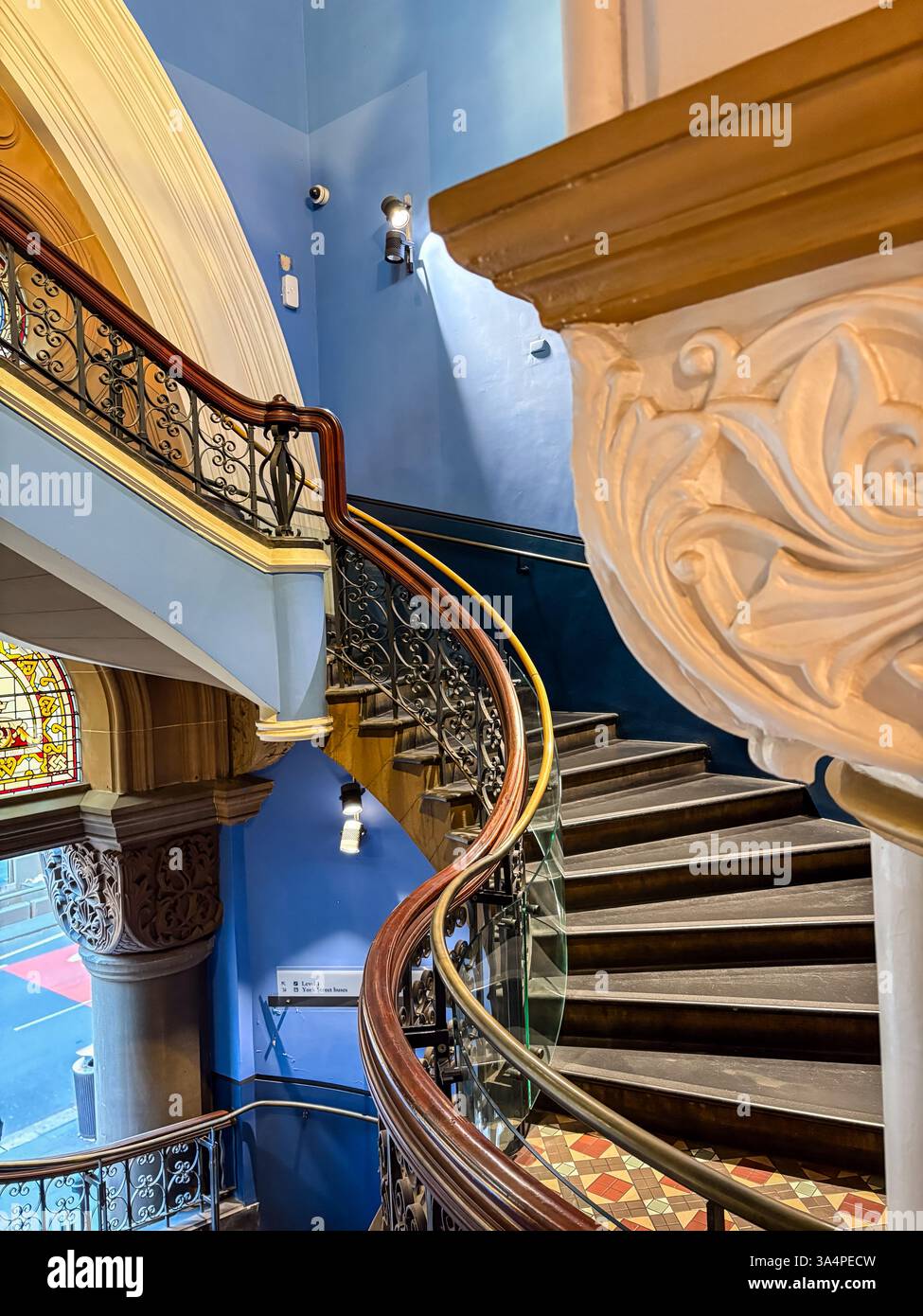 Queen On Railing Interior of the Queen Victoria Building (QVB) in Sydney, Australia ...