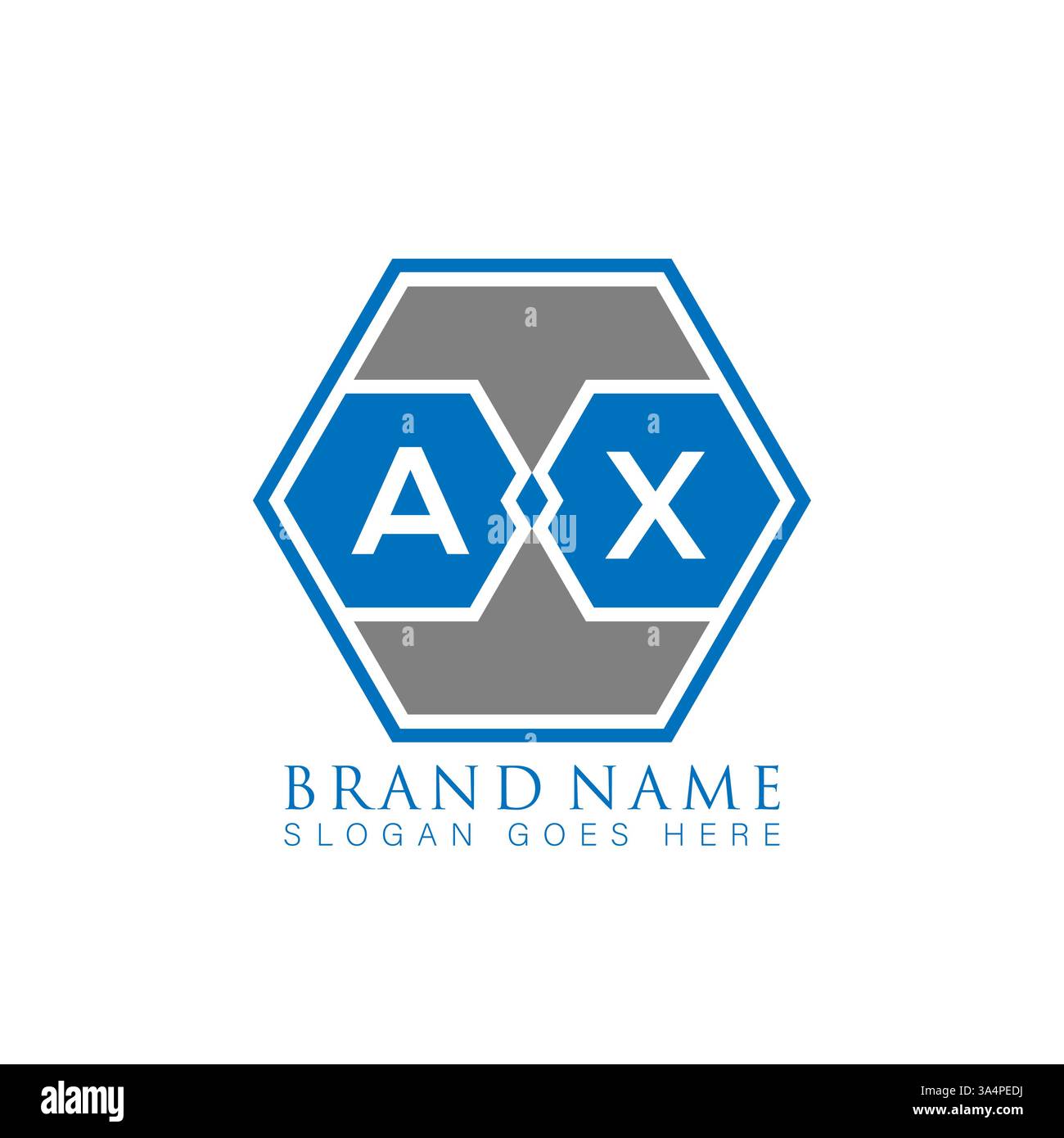AX Unique modern flat abstract geometric initials vector letter logo design. AX monogram logo. Stock Vector