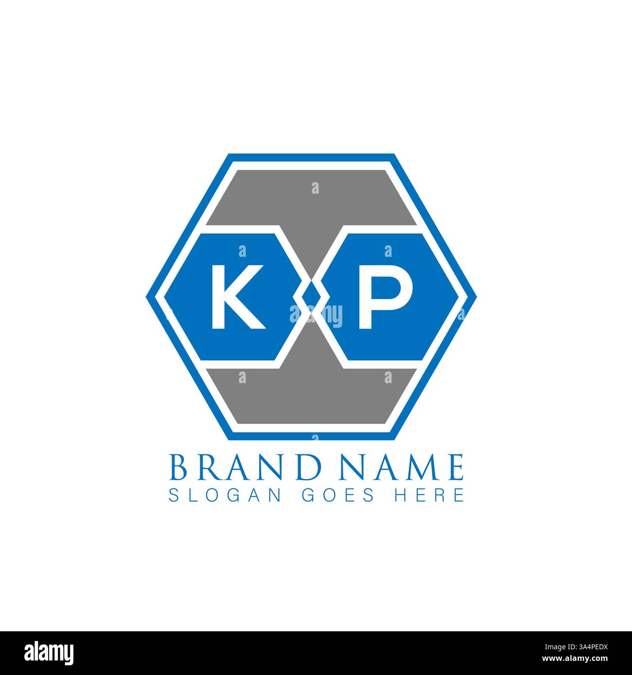 KP Unique modern flat abstract geometric initials vector letter logo design. KP monogram logo. Stock Vector
