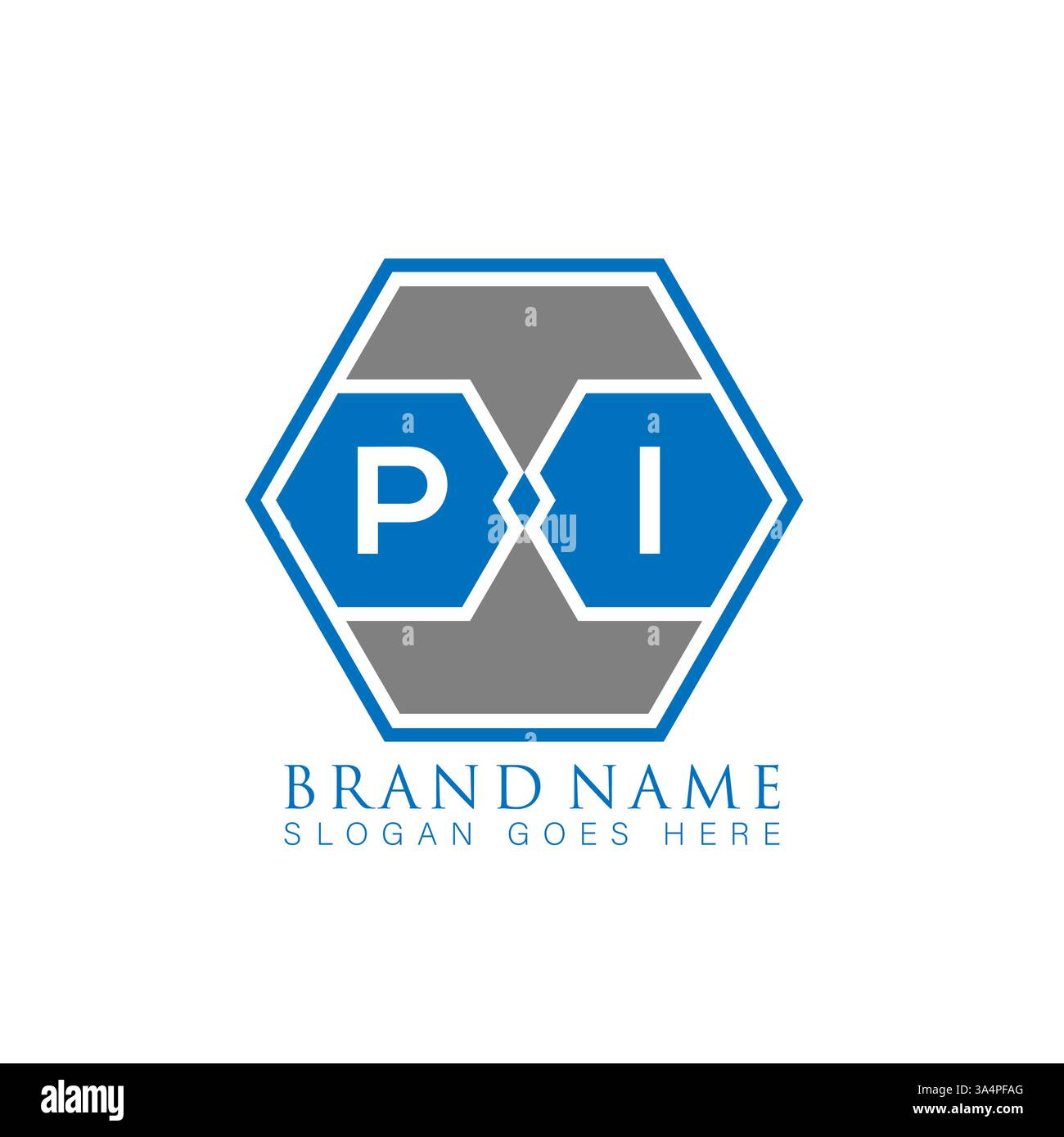 PI Unique modern flat abstract geometric initials vector letter logo design. PI monogram logo. Stock Vector