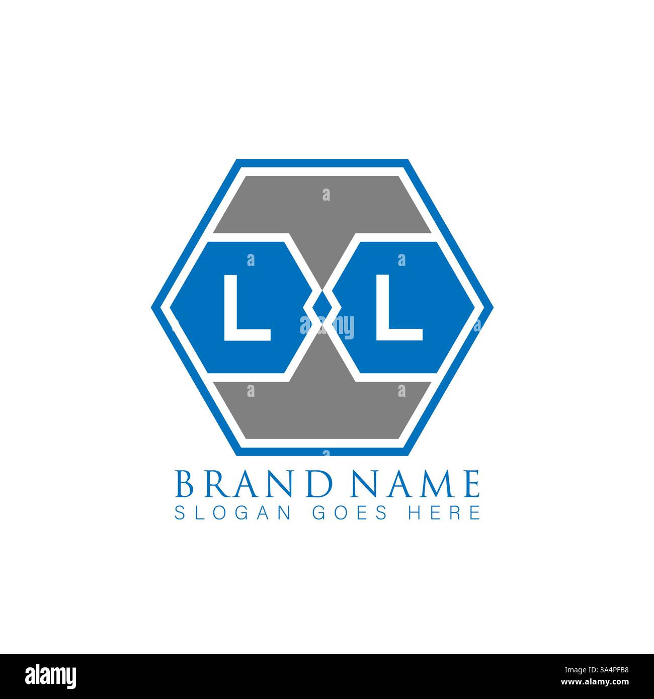 LL Unique modern flat abstract geometric initials vector letter logo design. LL monogram logo. Stock Vector