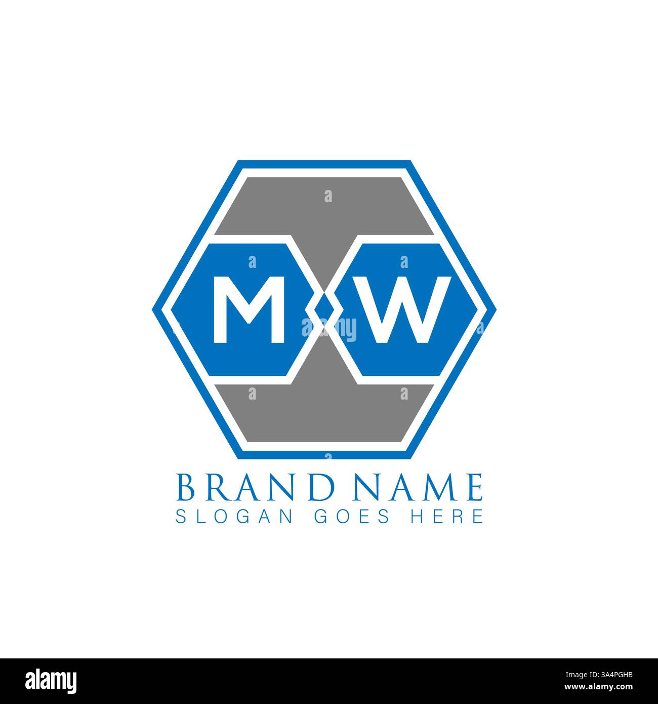 MW Unique modern flat abstract geometric initials vector letter logo design. MW monogram logo. Stock Vector