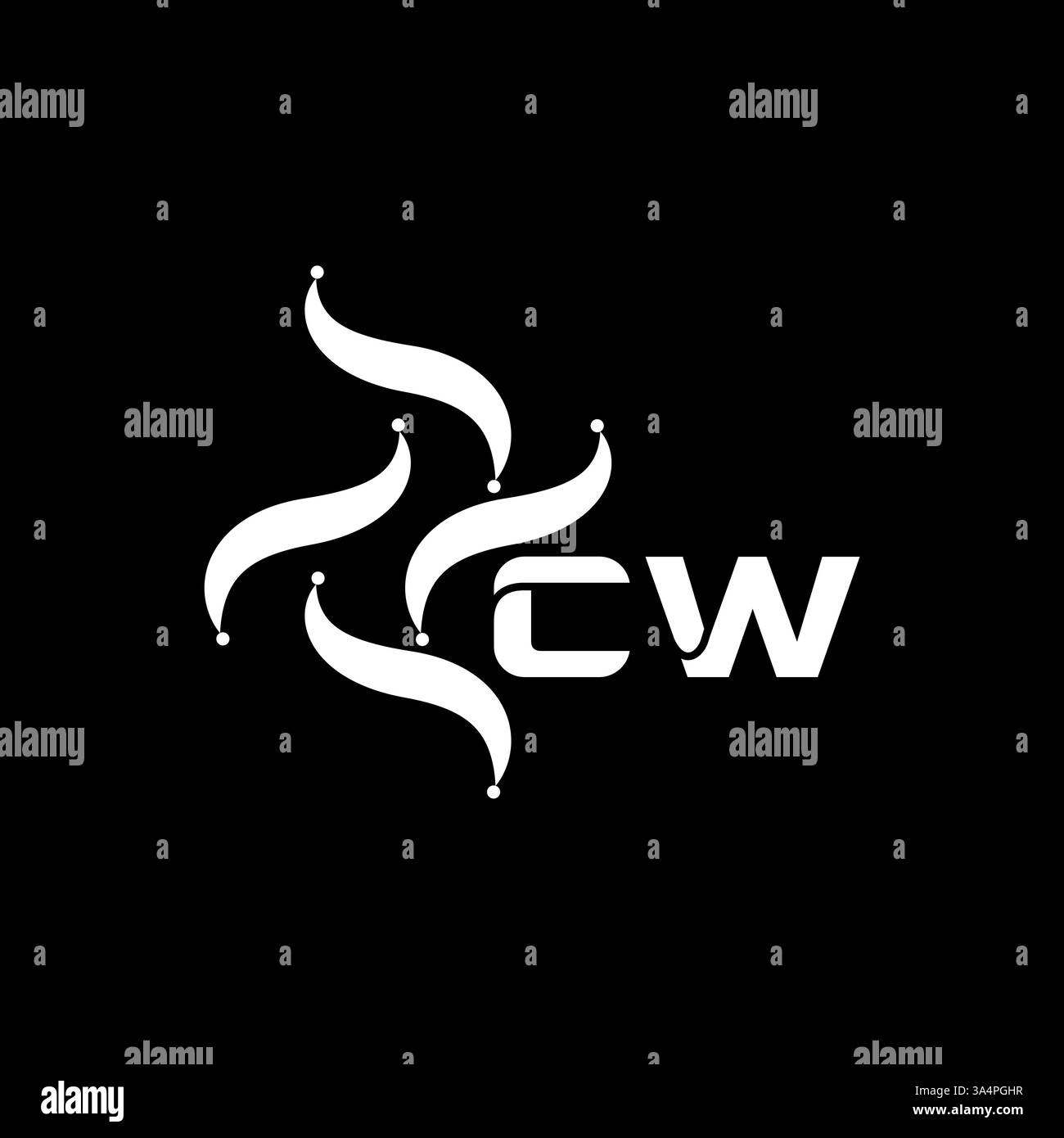 CW Unique modern flat abstract geometric initials vector letter logo design. CW monogram logo. Stock Vector