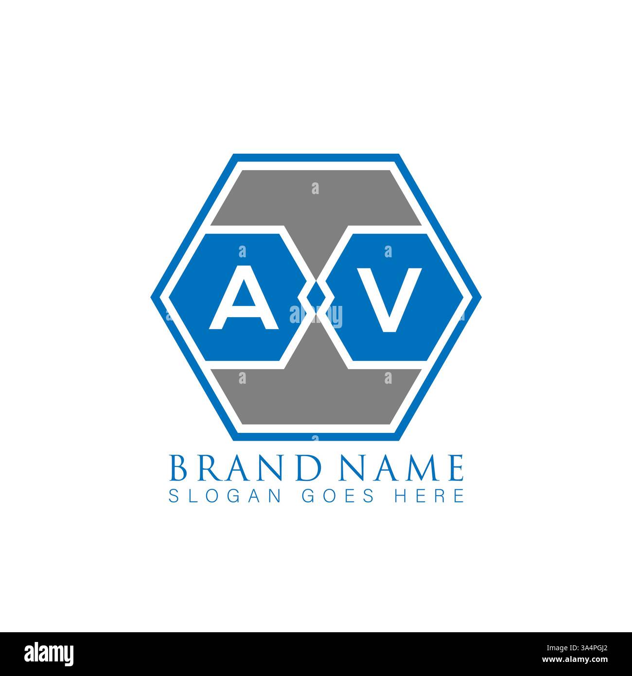 AV Unique modern flat abstract geometric initials vector letter logo design. AV monogram logo. Stock Vector