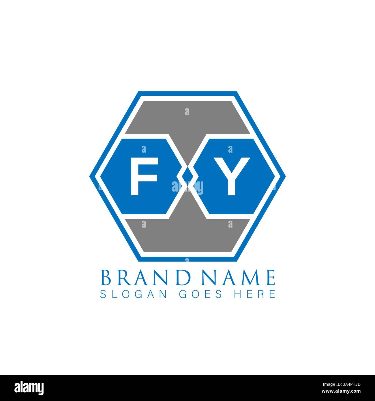 FY Unique modern flat abstract geometric initials vector letter logo design. FY monogram logo. Stock Vector