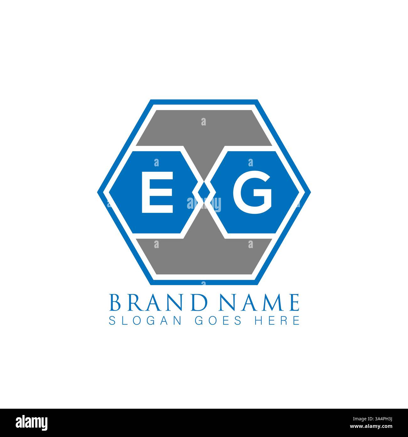 EG Unique modern flat abstract geometric initials vector letter logo design. EG monogram logo. Stock Vector