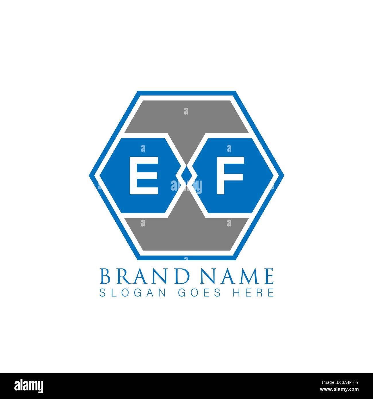 EF Unique modern flat abstract geometric initials vector letter logo design. EF monogram logo. Stock Vector