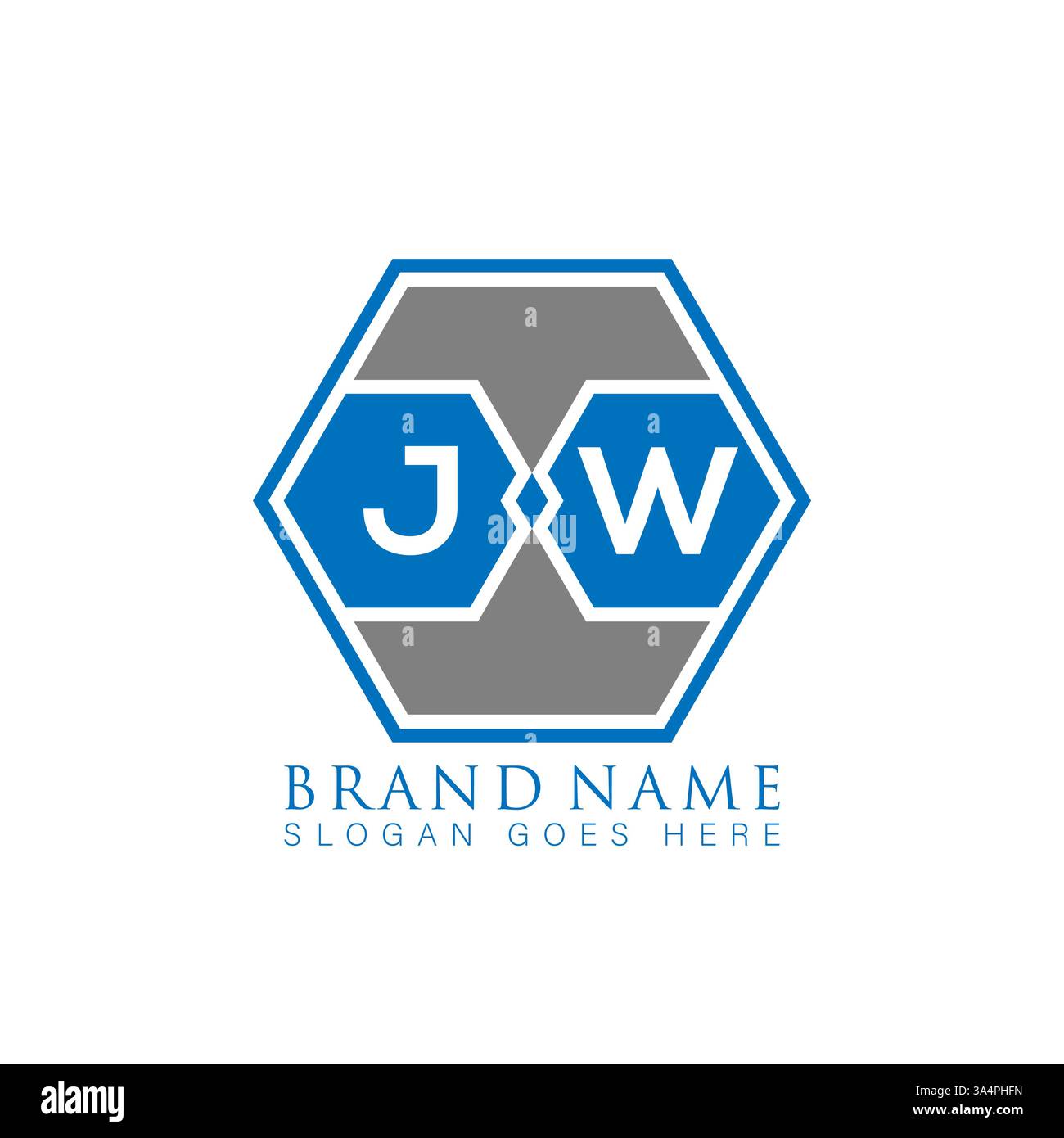 JW Unique modern flat abstract geometric initials vector letter logo design. JW monogram logo. Stock Vector