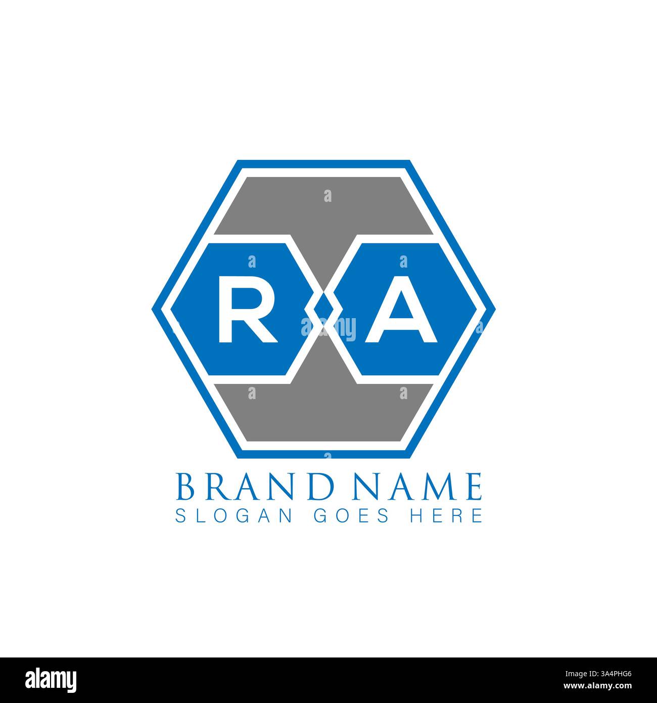 RA Unique modern flat abstract geometric initials vector letter logo design. RA monogram logo. Stock Vector