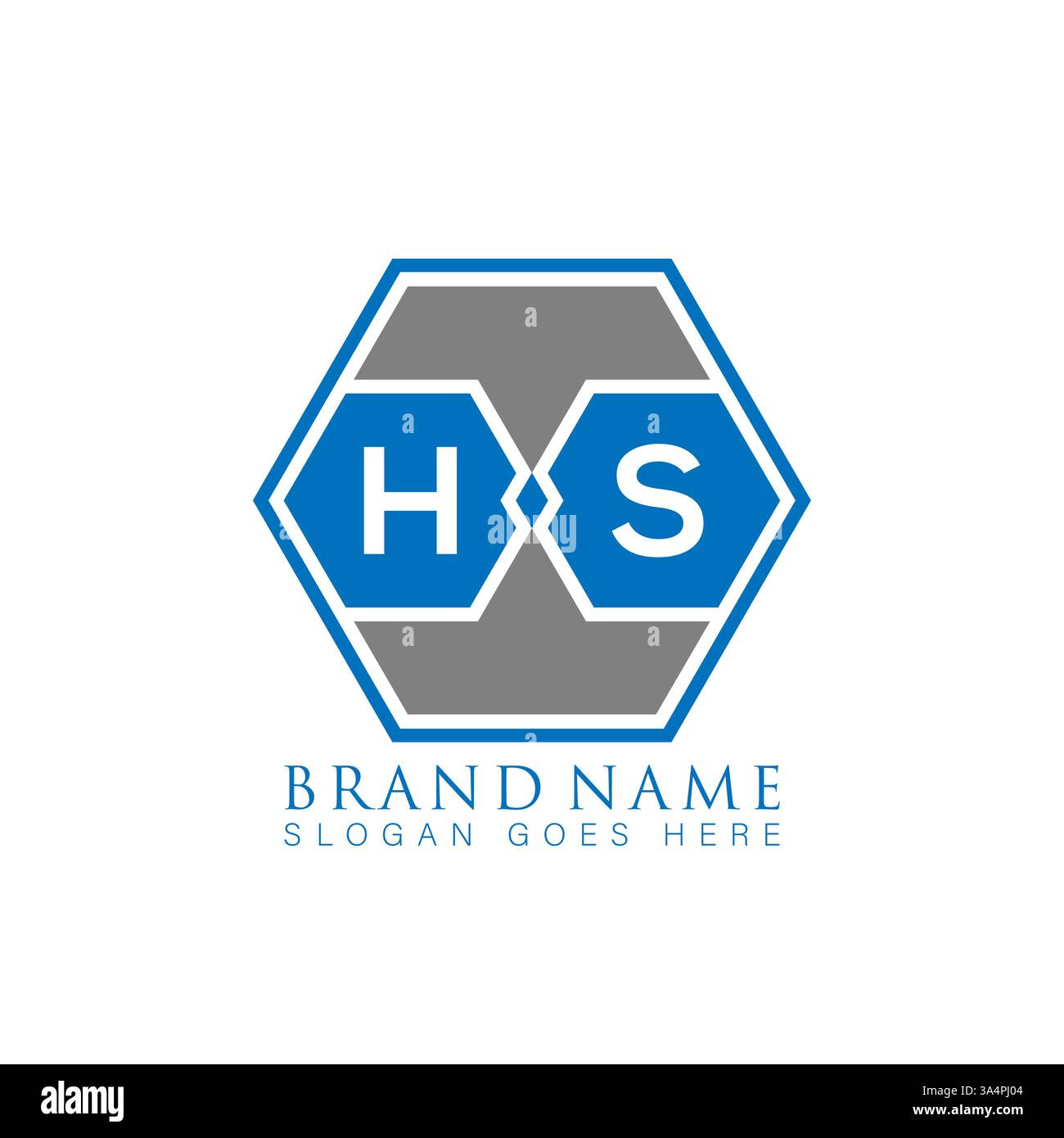 HS Unique modern flat abstract geometric initials vector letter logo design. HS monogram logo. Stock Vector