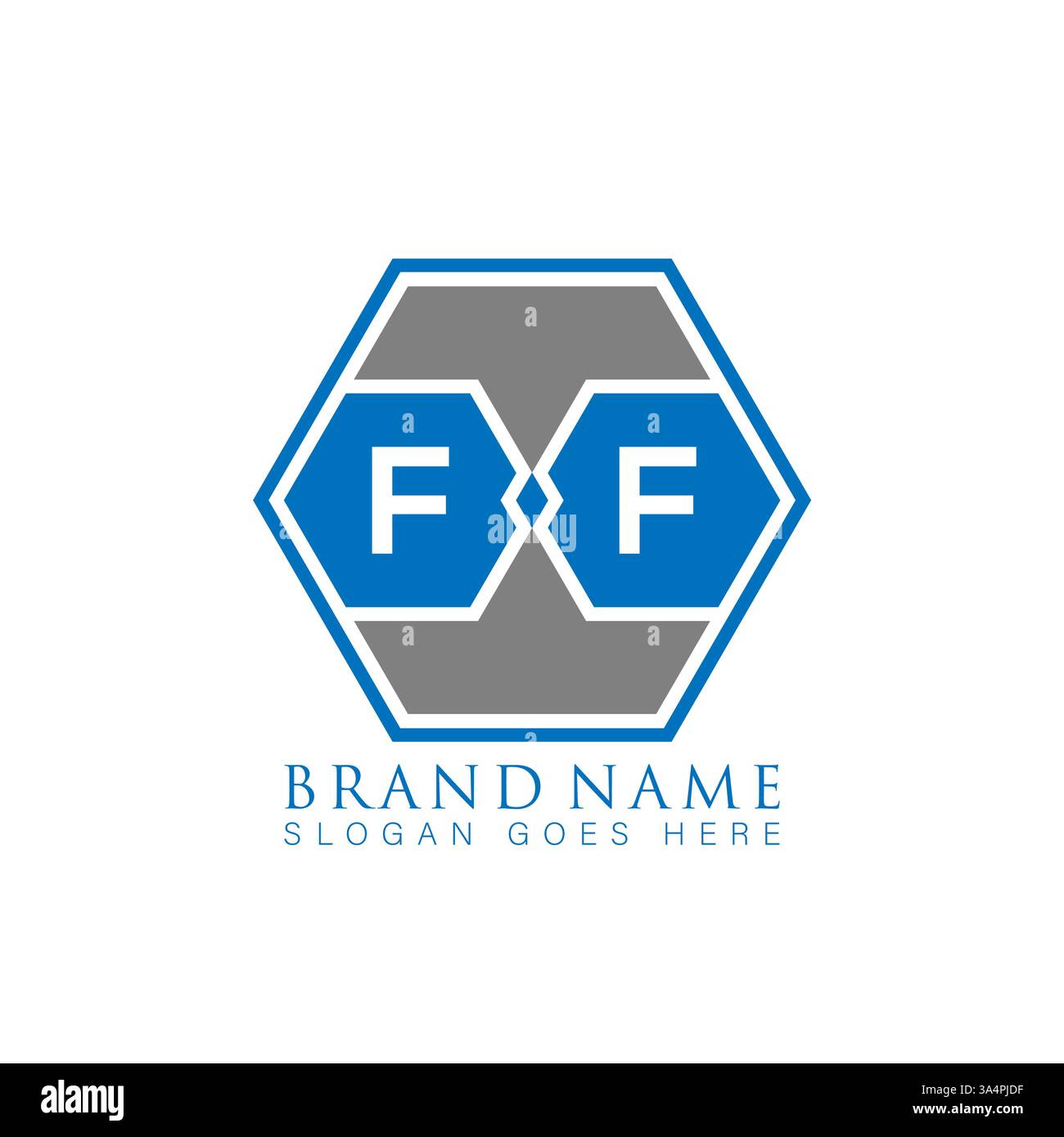 FF Unique modern flat abstract geometric initials vector letter logo design. FF monogram logo. Stock Vector