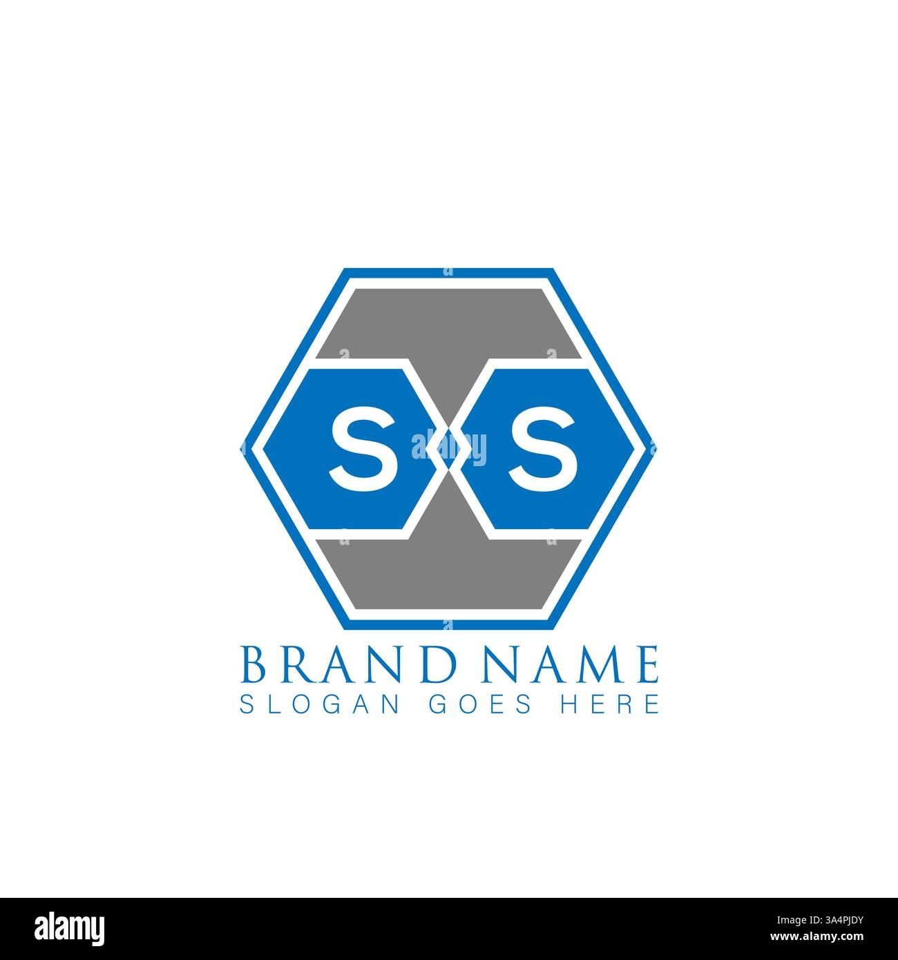 SS Unique modern flat abstract geometric initials vector letter logo design. SS monogram logo. Stock Vector