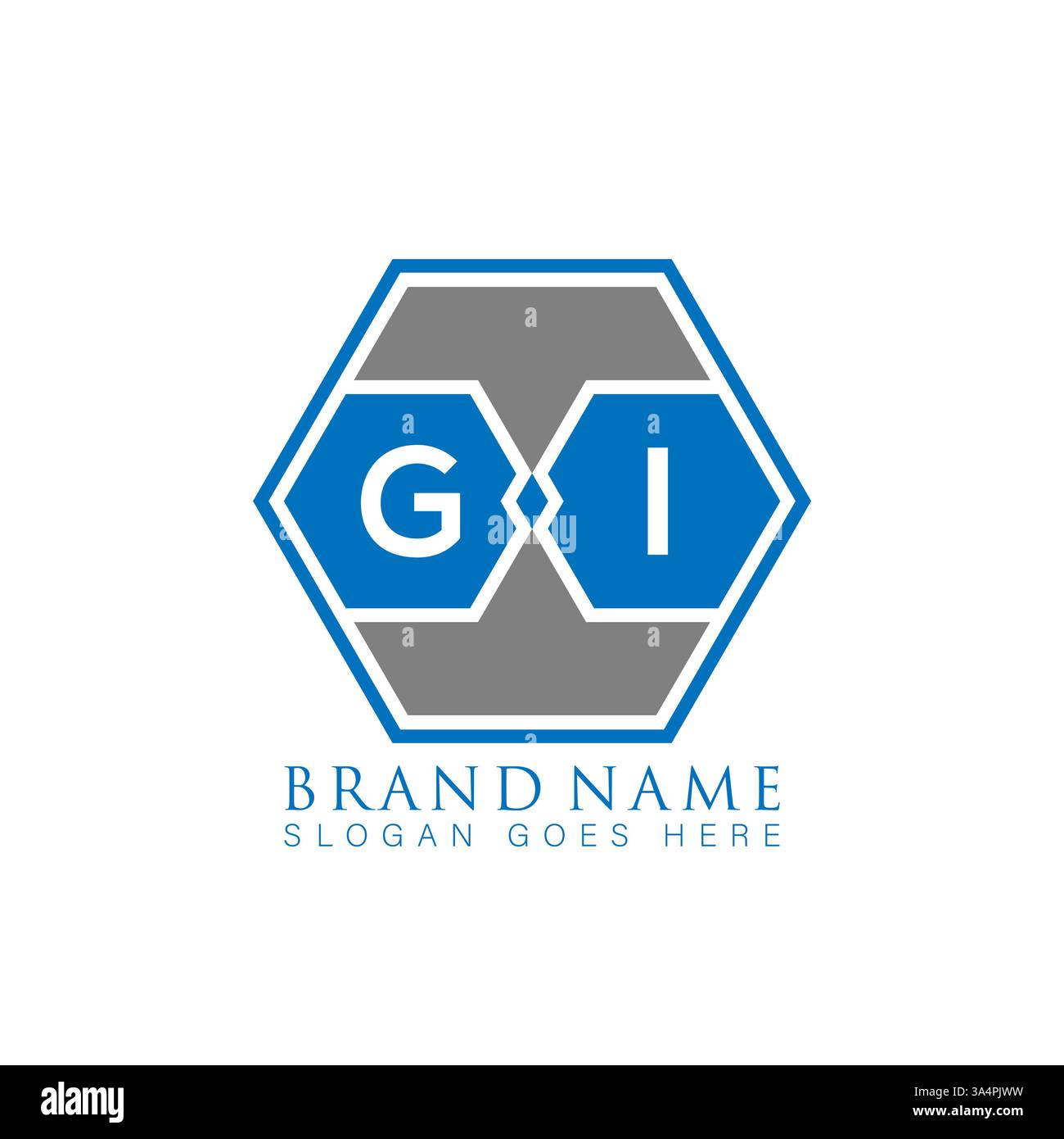 GI Unique modern flat abstract geometric initials vector letter logo design. GI monogram logo. Stock Vector