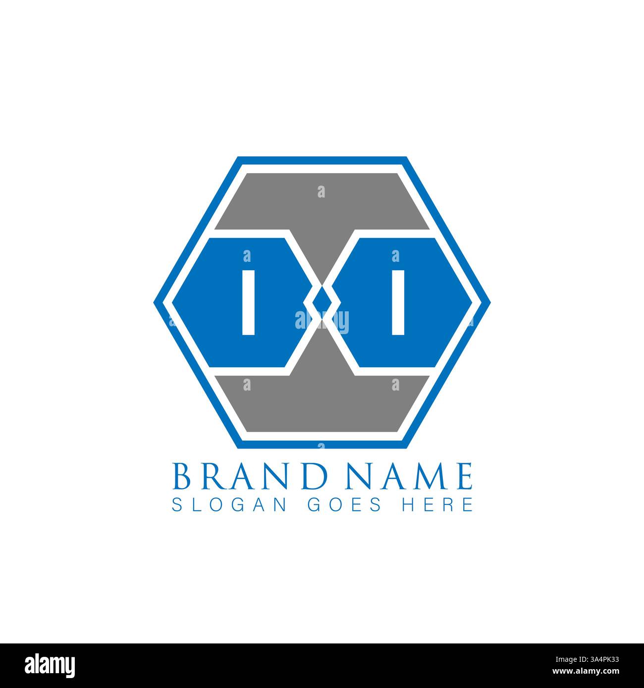II Unique modern flat abstract geometric initials vector letter logo design. II monogram logo. Stock Vector
