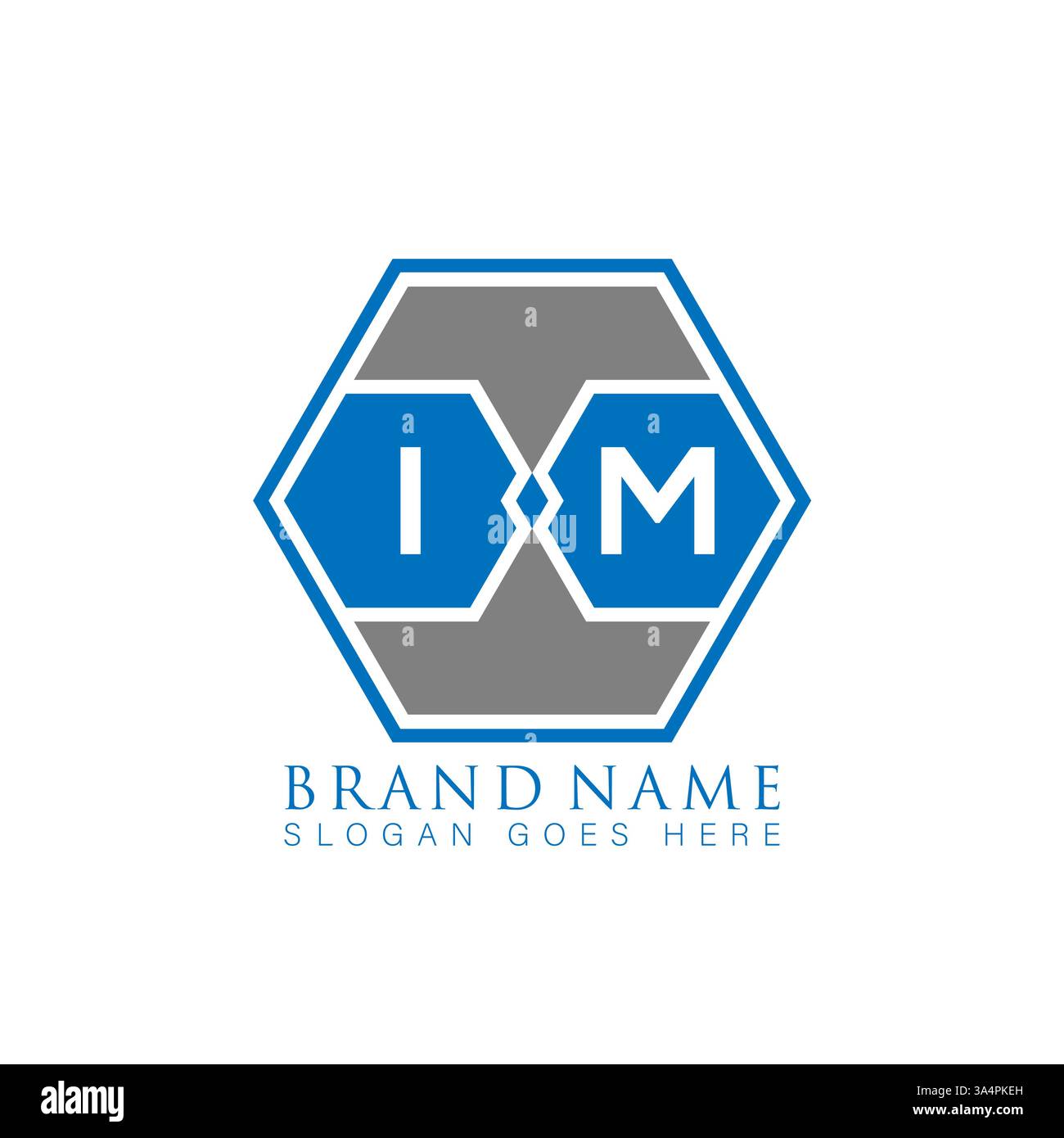 IM Unique modern flat abstract geometric initials vector letter logo design. IM monogram logo. Stock Vector