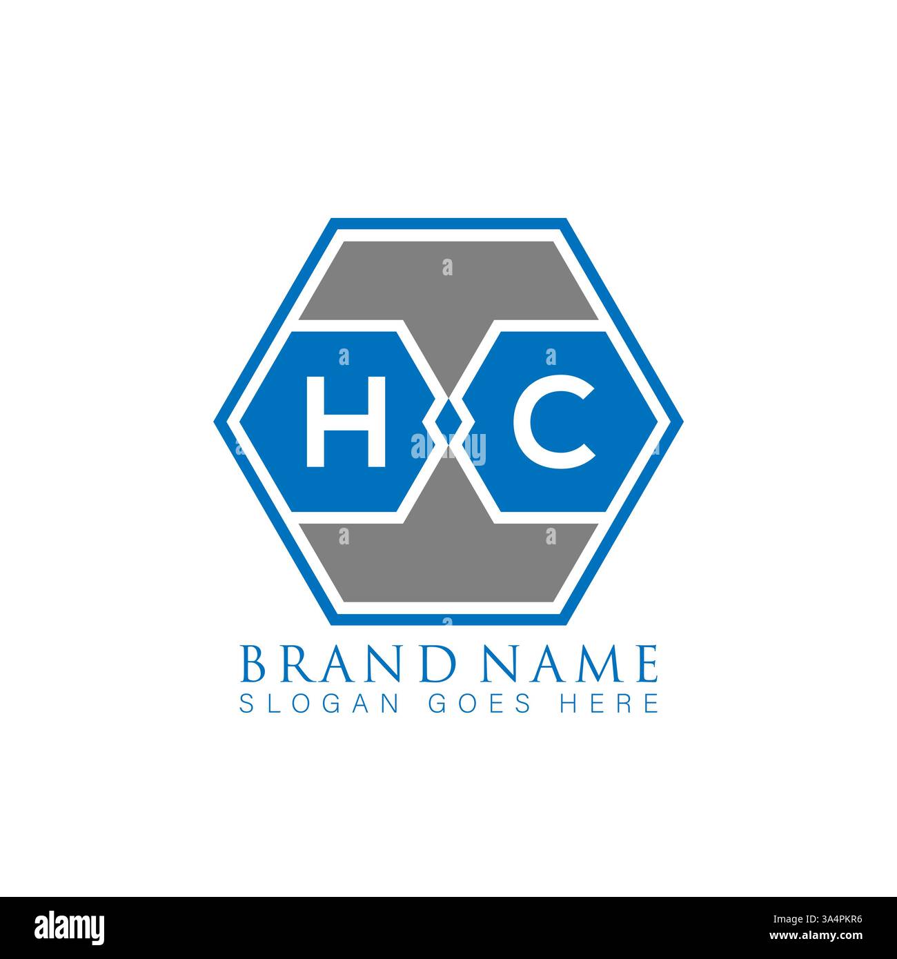 HC Unique modern flat abstract geometric initials vector letter logo design. HC monogram logo. Stock Vector