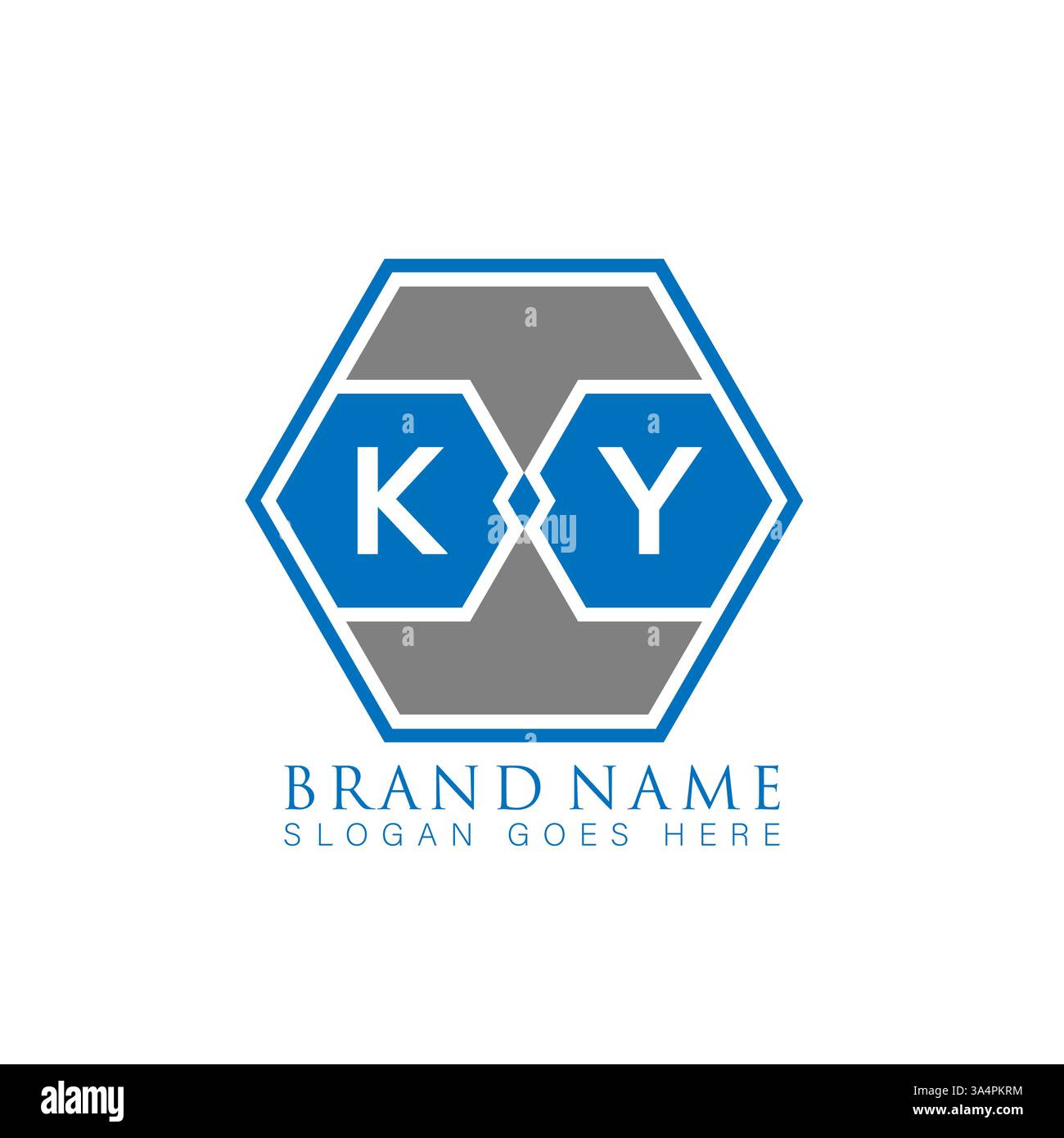 KY Unique modern flat abstract geometric initials vector letter logo design. KY monogram logo. Stock Vector