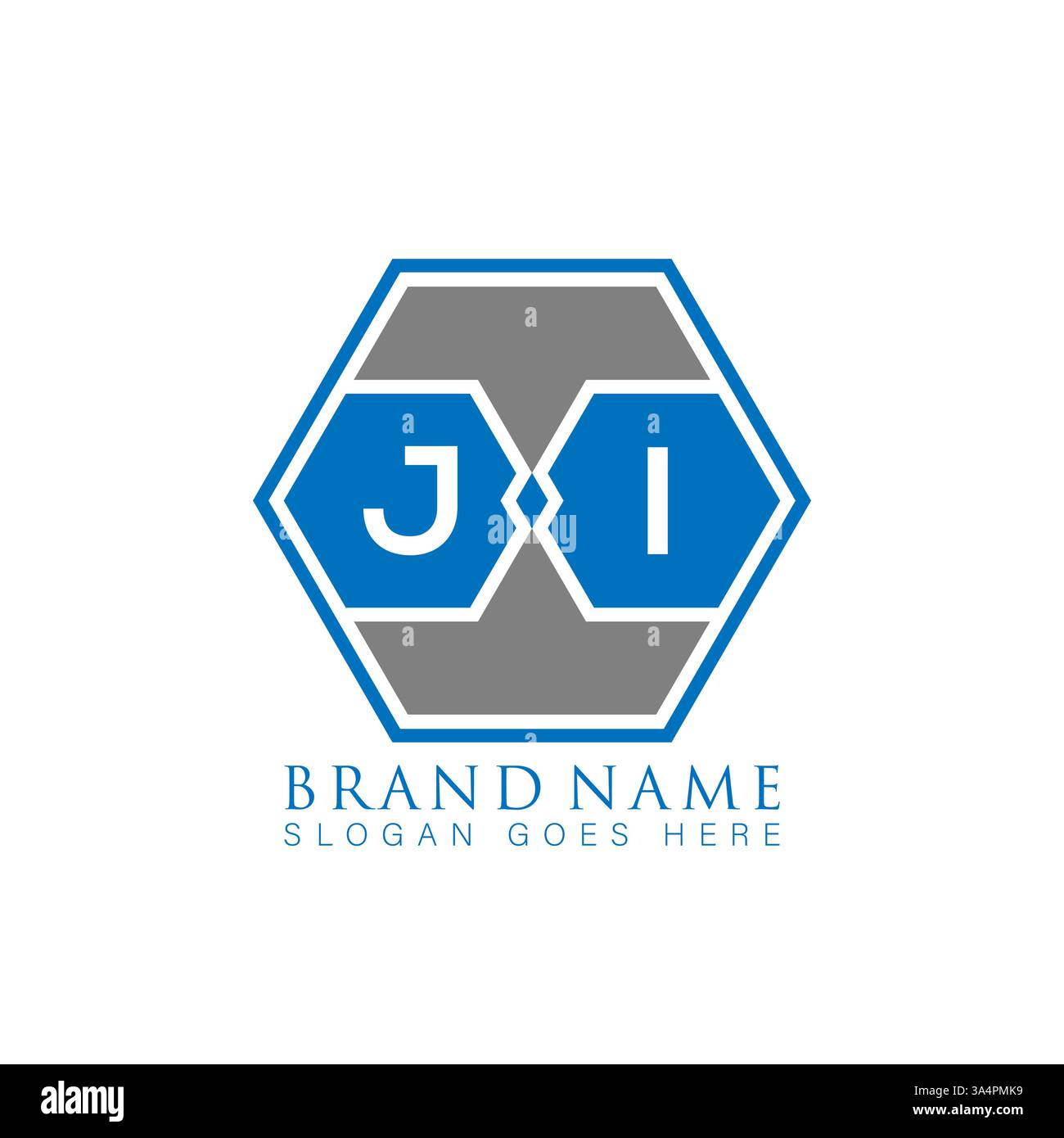 JI Unique modern flat abstract geometric initials vector letter logo design. JI monogram logo. Stock Vector