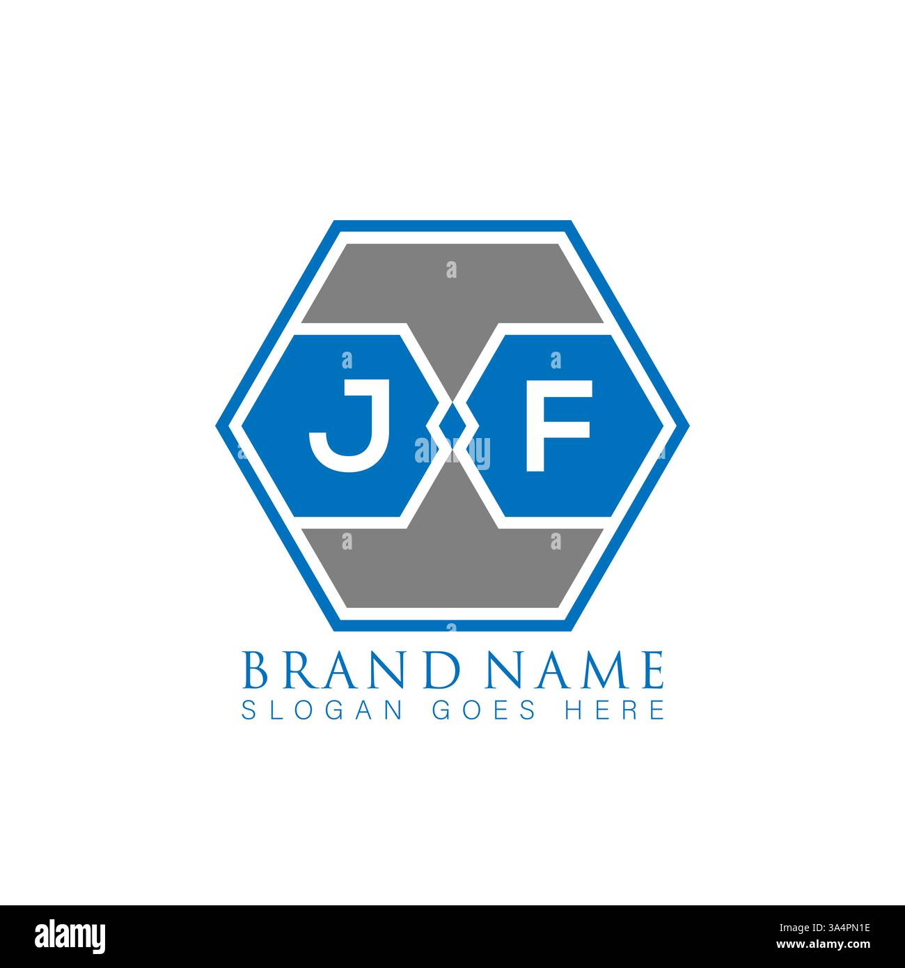 JF Unique modern flat abstract geometric initials vector letter logo design. JF monogram logo. Stock Vector