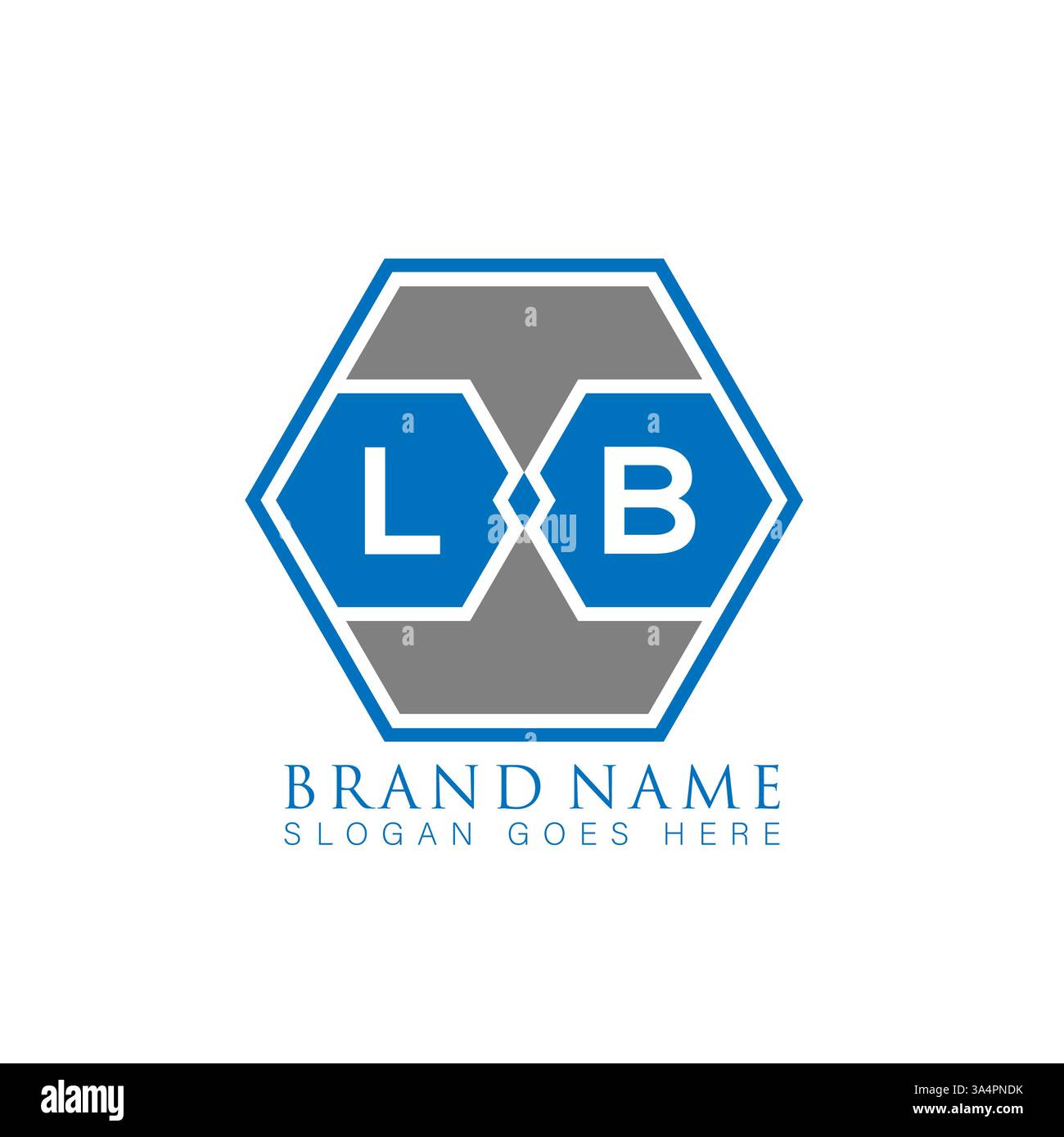 LB Unique modern flat abstract geometric initials vector letter logo design. LB monogram logo. Stock Vector