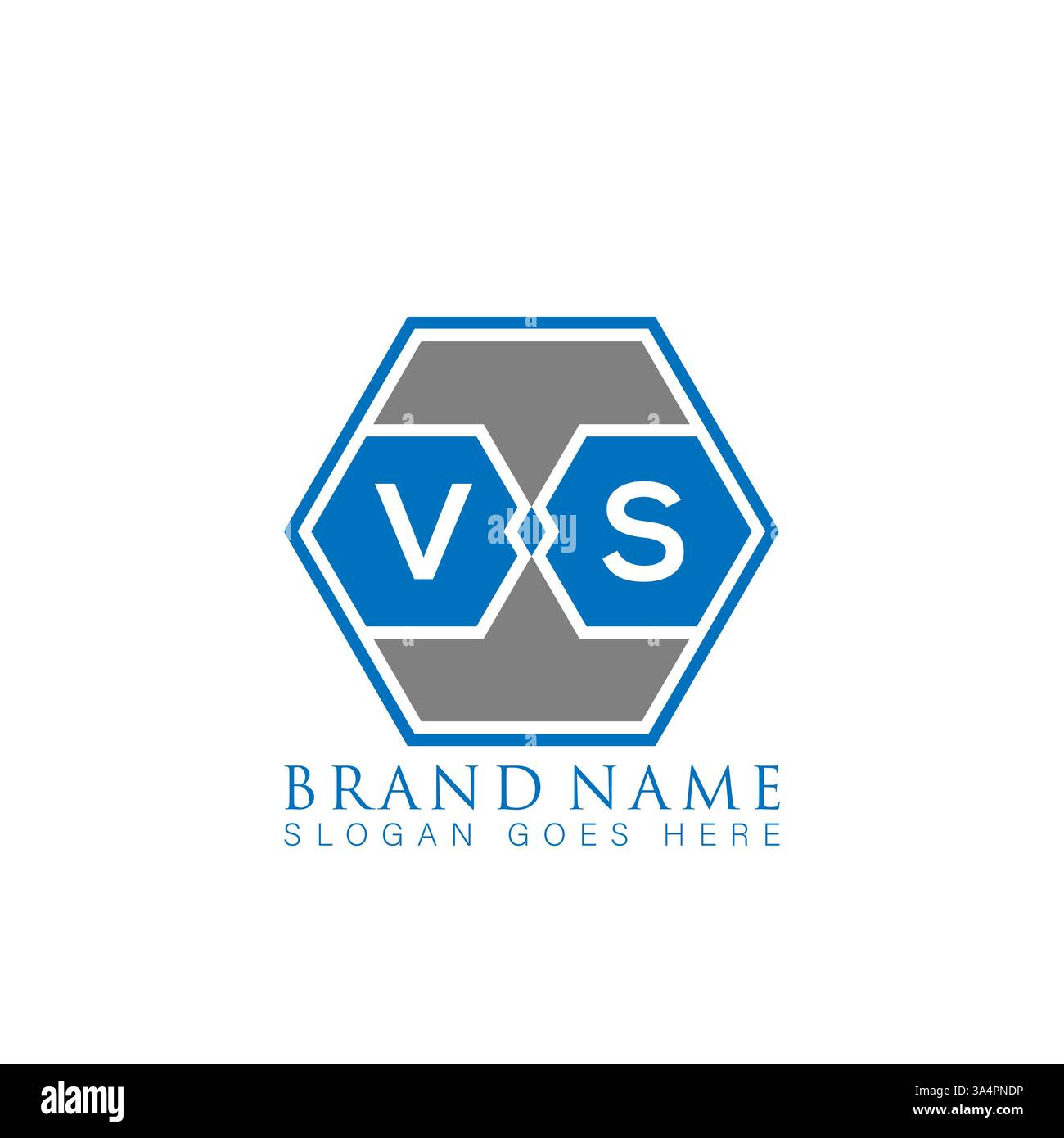 VS Unique modern flat abstract geometric initials vector letter logo design. VS monogram logo. Stock Vector