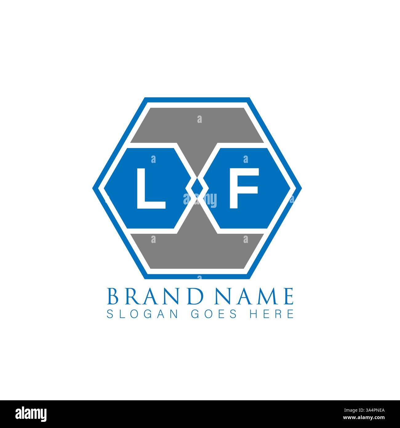 LF Unique modern flat abstract geometric initials vector letter logo design. LF monogram logo. Stock Vector