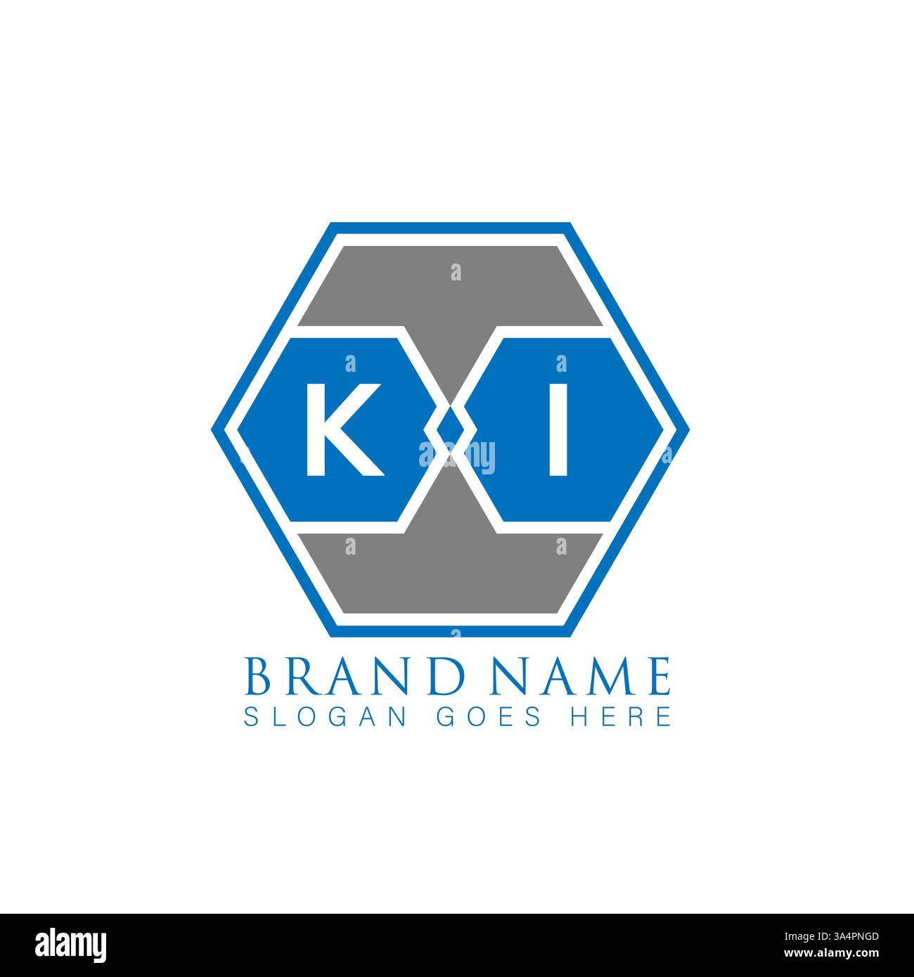 KI Unique modern flat abstract geometric initials vector letter logo design. KI monogram logo. Stock Vector