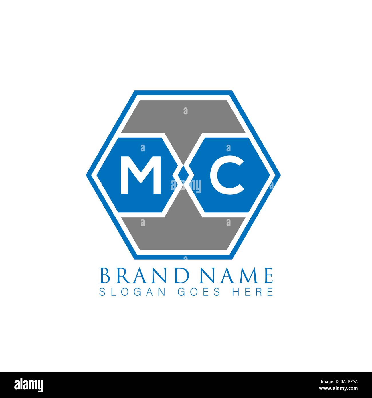 MC Unique modern flat abstract geometric initials vector letter logo design. MC monogram logo. Stock Vector