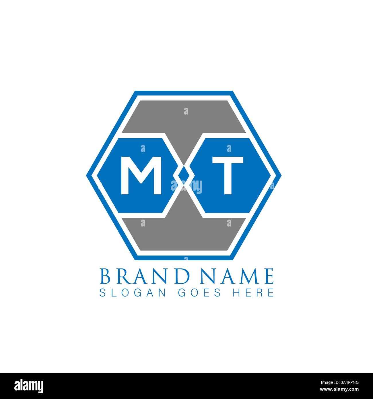 MT Unique modern flat abstract geometric initials vector letter logo design. MT monogram logo. Stock Vector