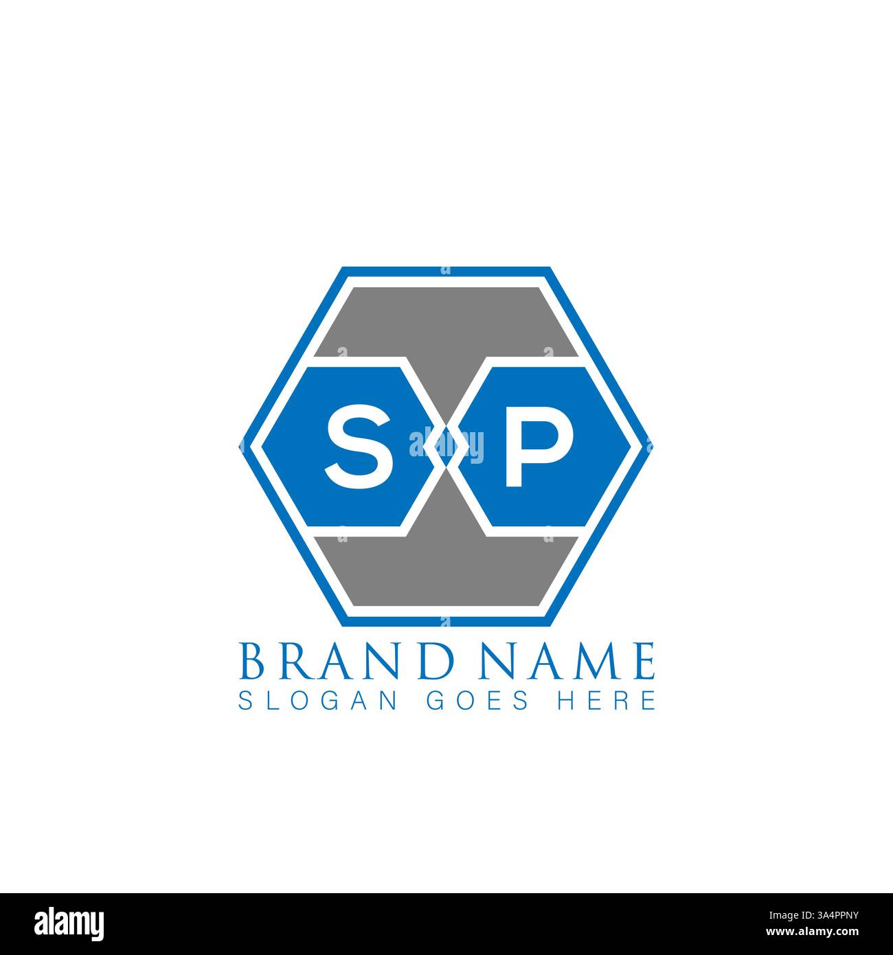 SP Unique modern flat abstract geometric initials vector letter logo design. SP monogram logo. Stock Vector