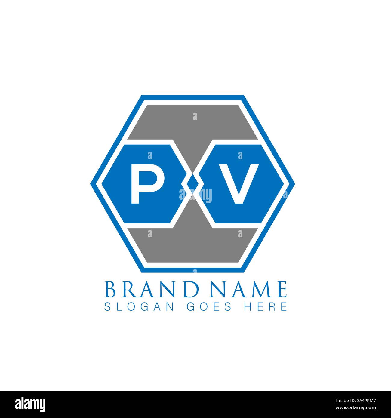 PV Unique modern flat abstract geometric initials vector letter logo design. PV monogram logo. Stock Vector