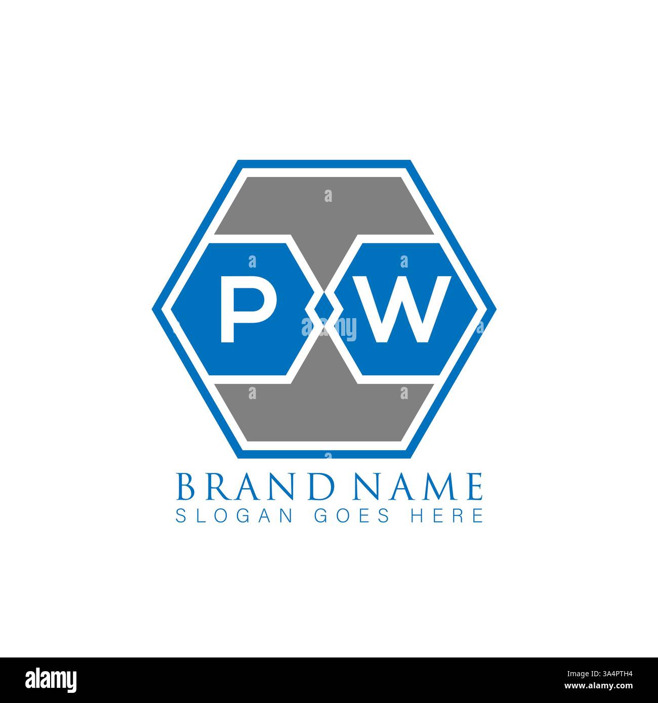 PW Unique modern flat abstract geometric initials vector letter logo design. PW monogram logo. Stock Vector