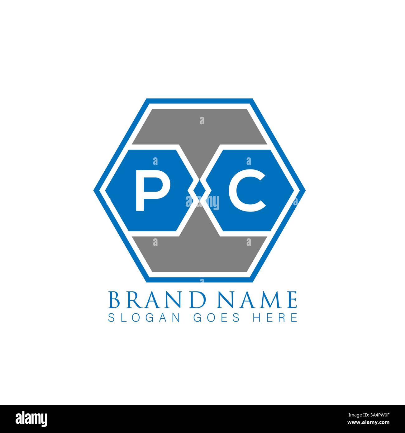 PC Unique modern flat abstract geometric initials vector letter logo design. PC monogram logo. Stock Vector