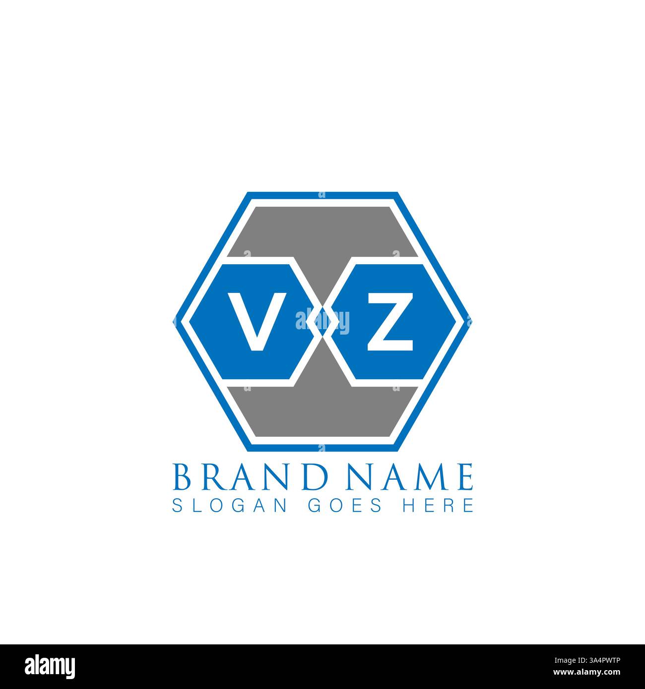 VZ Unique modern flat abstract geometric initials vector letter logo design. VZ monogram logo. Stock Vector