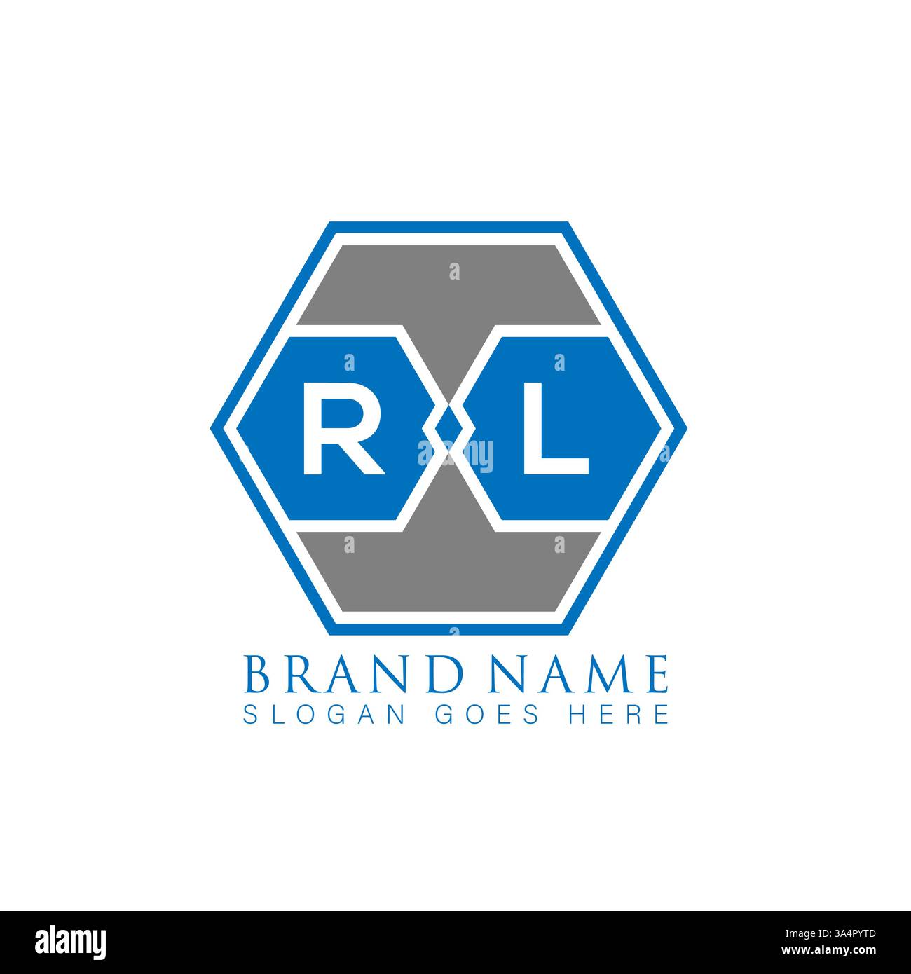 RL Unique modern flat abstract geometric initials vector letter logo design. RL monogram logo. Stock Vector
