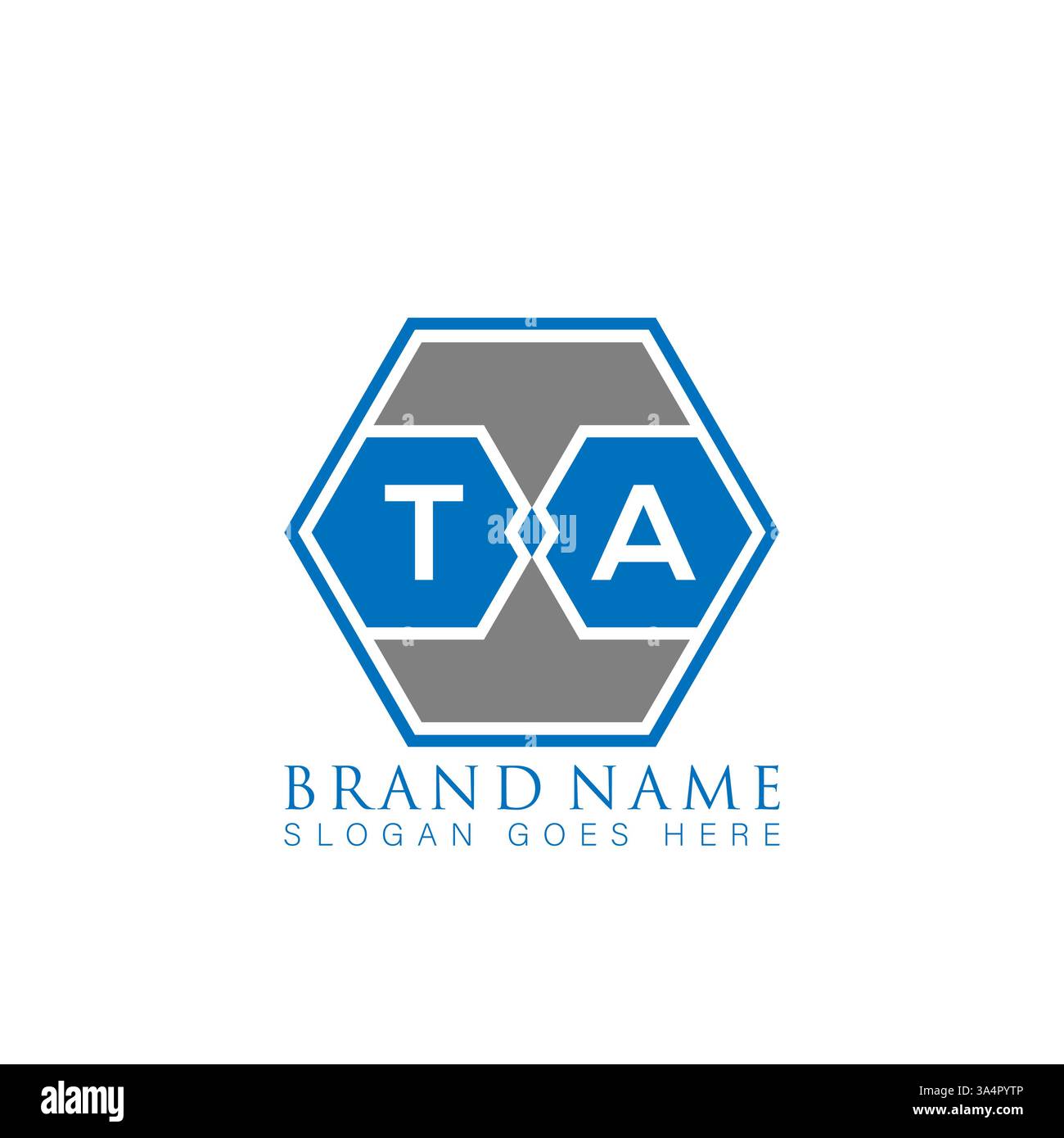 TA Unique modern flat abstract geometric initials vector letter logo design. TA monogram logo. Stock Vector