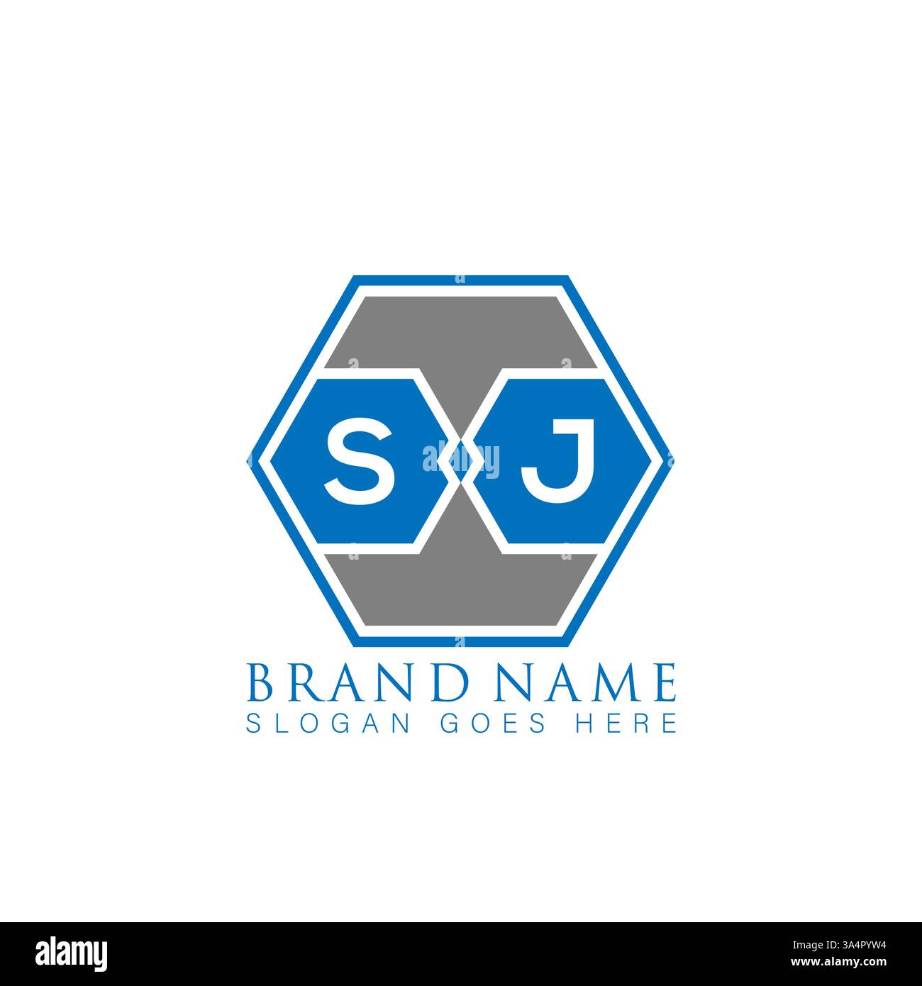SJ Unique modern flat abstract geometric initials vector letter logo design. SJ monogram logo. Stock Vector