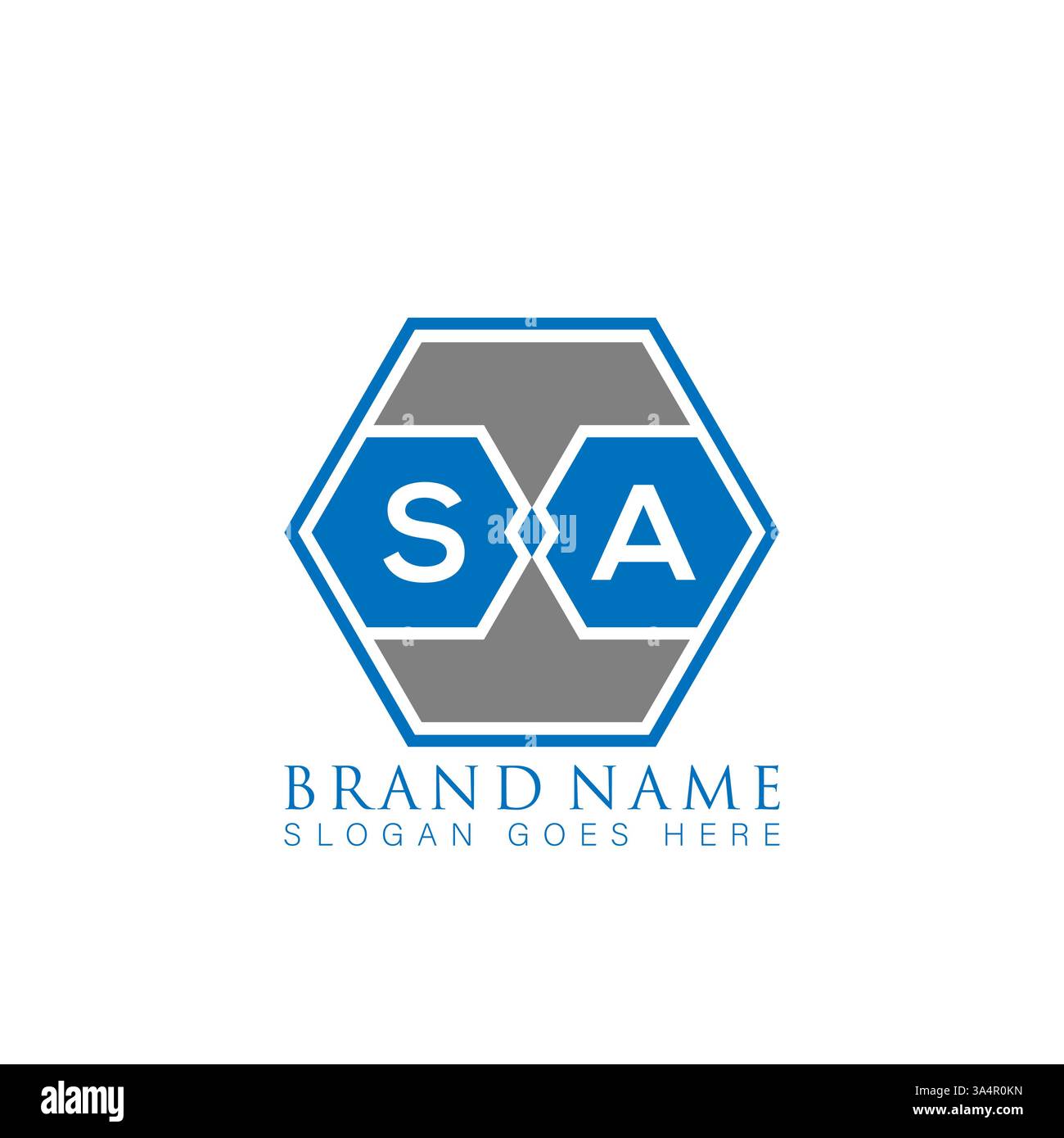 SA Unique modern flat abstract geometric initials vector letter logo design. SA monogram logo. Stock Vector