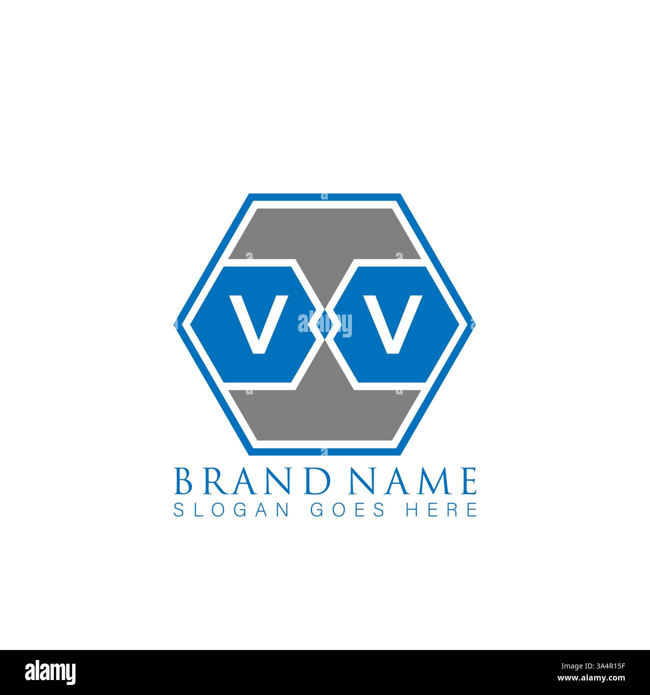 VV Unique modern flat abstract geometric initials vector letter logo design. VV monogram logo. Stock Vector