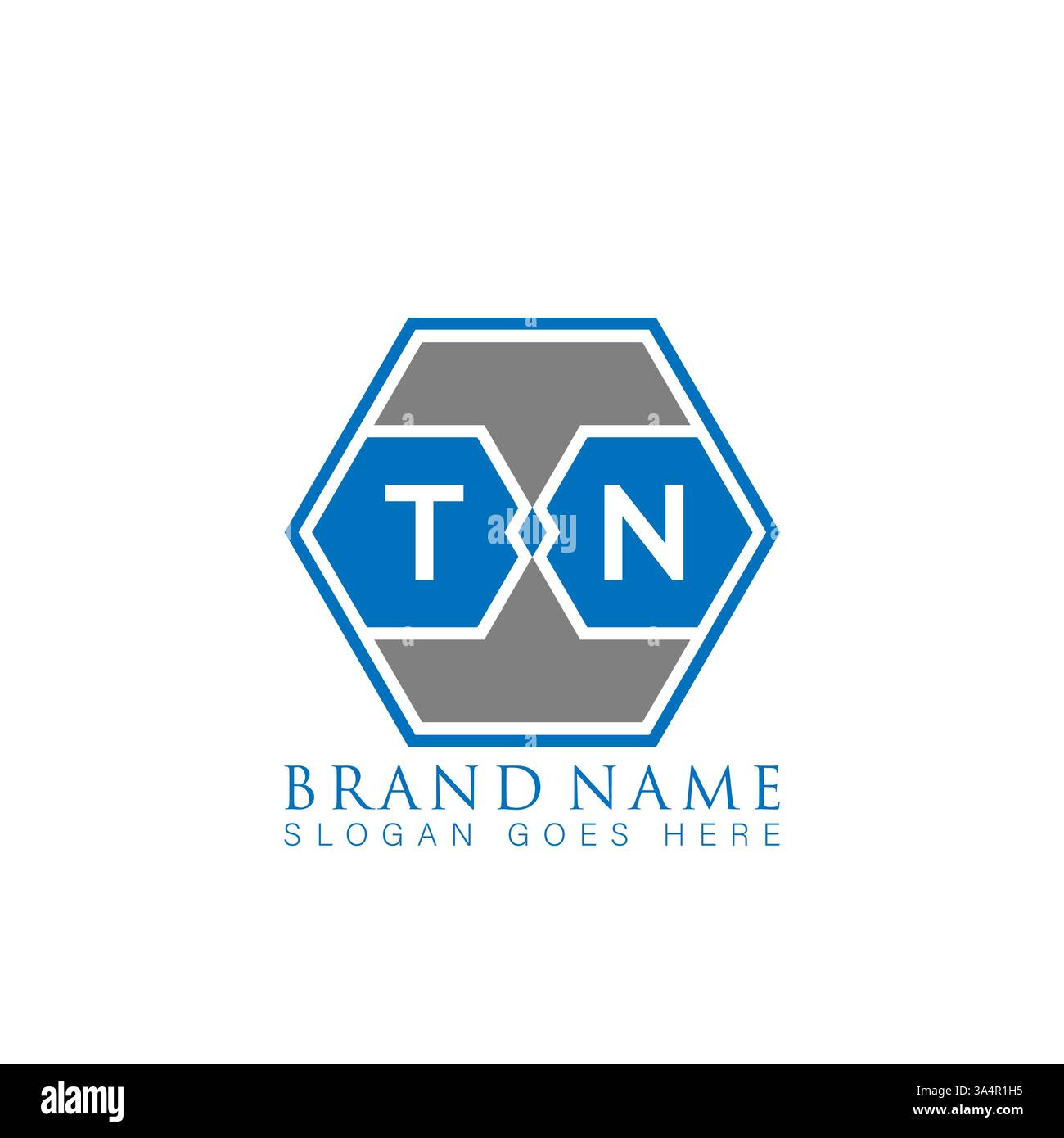 TN Unique modern flat abstract geometric initials vector letter logo design. TN monogram logo. Stock Vector