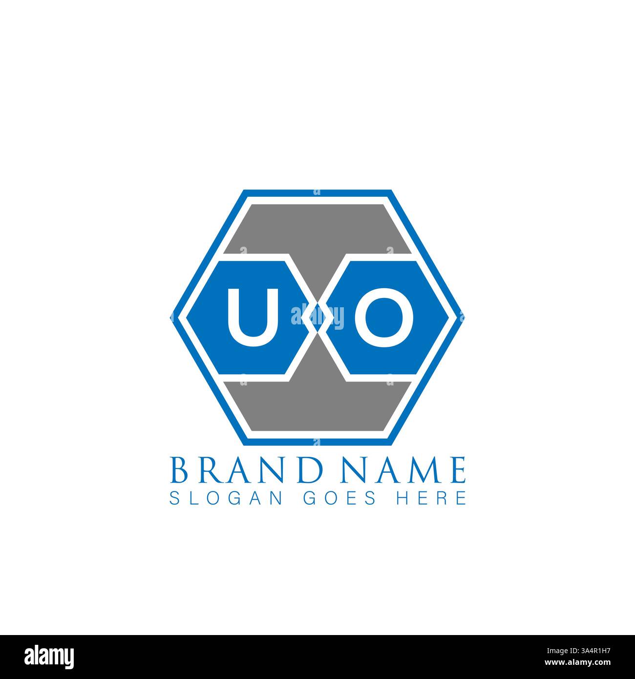 UO Unique modern flat abstract geometric initials vector letter logo design. UO monogram logo. Stock Vector