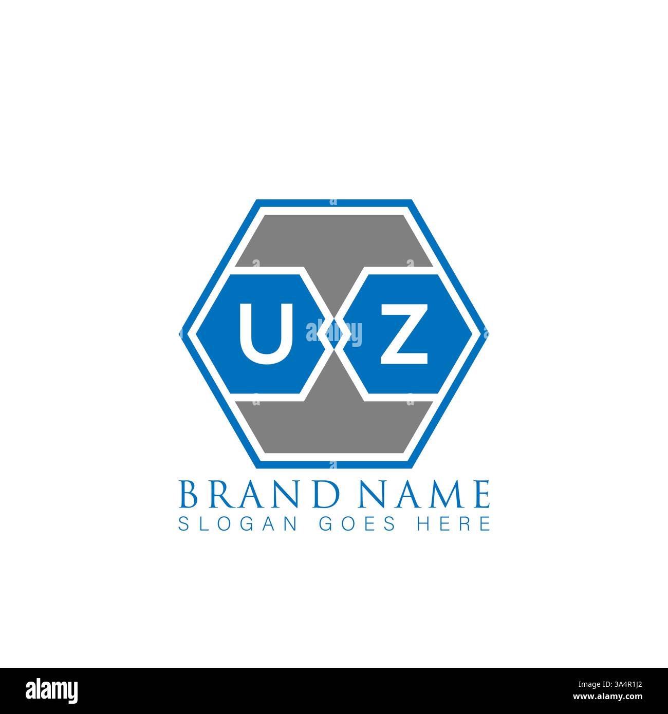 UZ Unique modern flat abstract geometric initials vector letter logo design. UZ monogram logo. Stock Vector