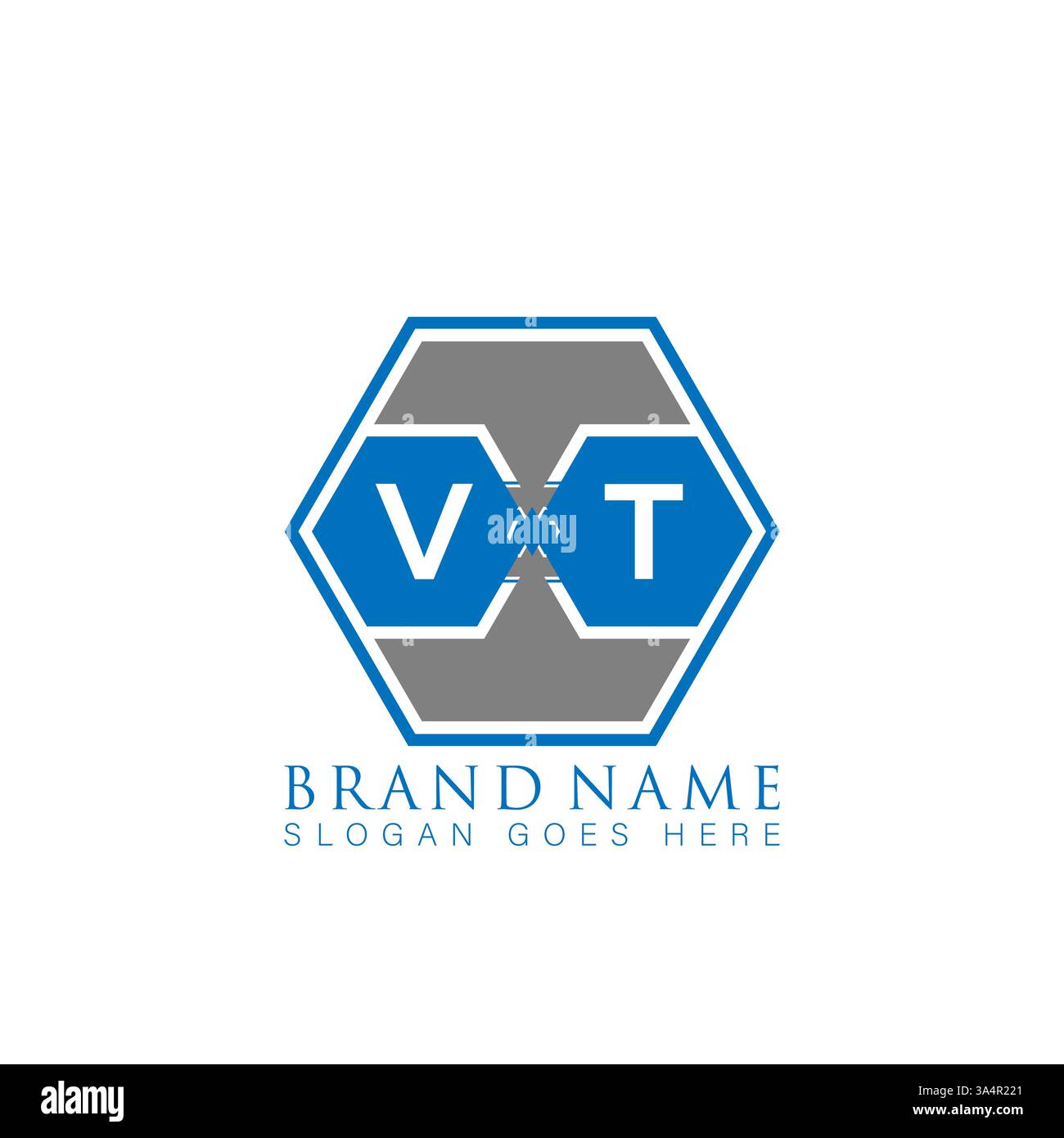 VT Unique modern flat abstract geometric initials vector letter logo design. VT monogram logo. Stock Vector