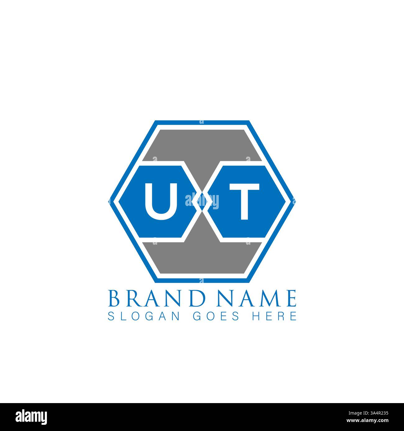 UT Unique modern flat abstract geometric initials vector letter logo design. UT monogram logo. Stock Vector