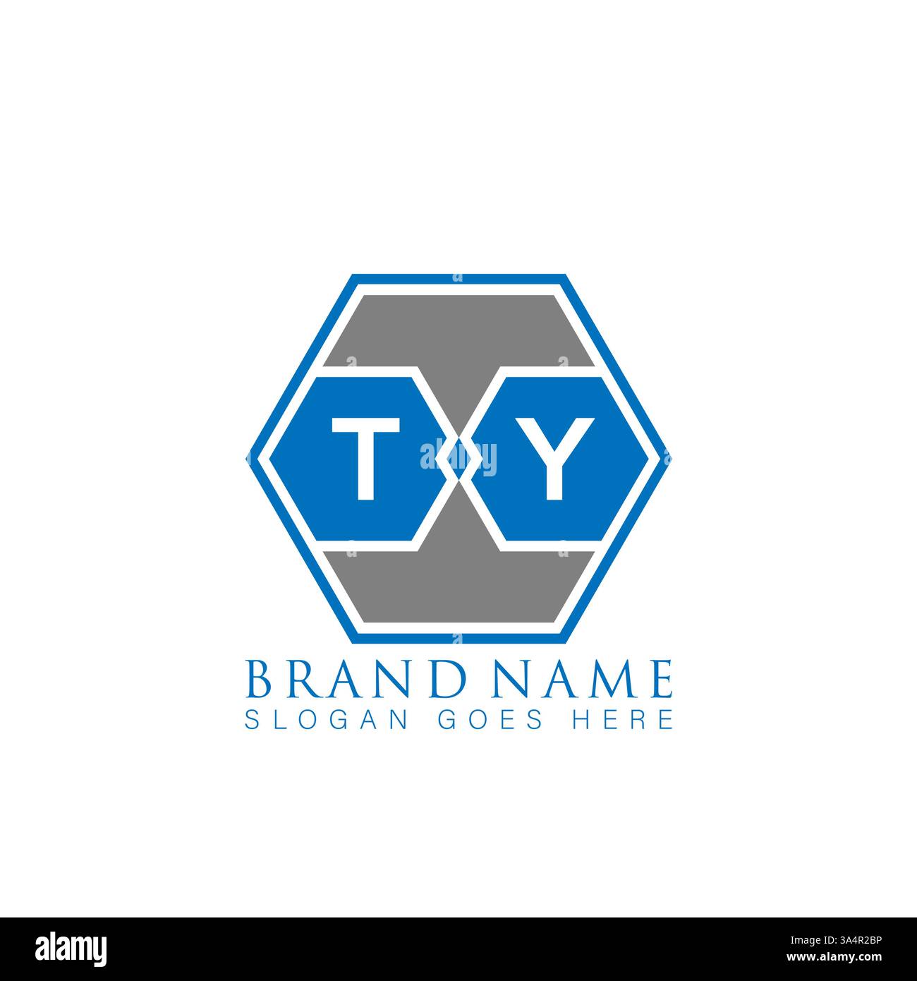 TY Unique modern flat abstract geometric initials vector letter logo design. TY monogram logo. Stock Vector