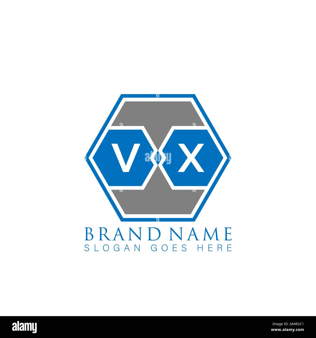 VX Unique modern flat abstract geometric initials vector letter logo design. VX monogram logo. Stock Vector